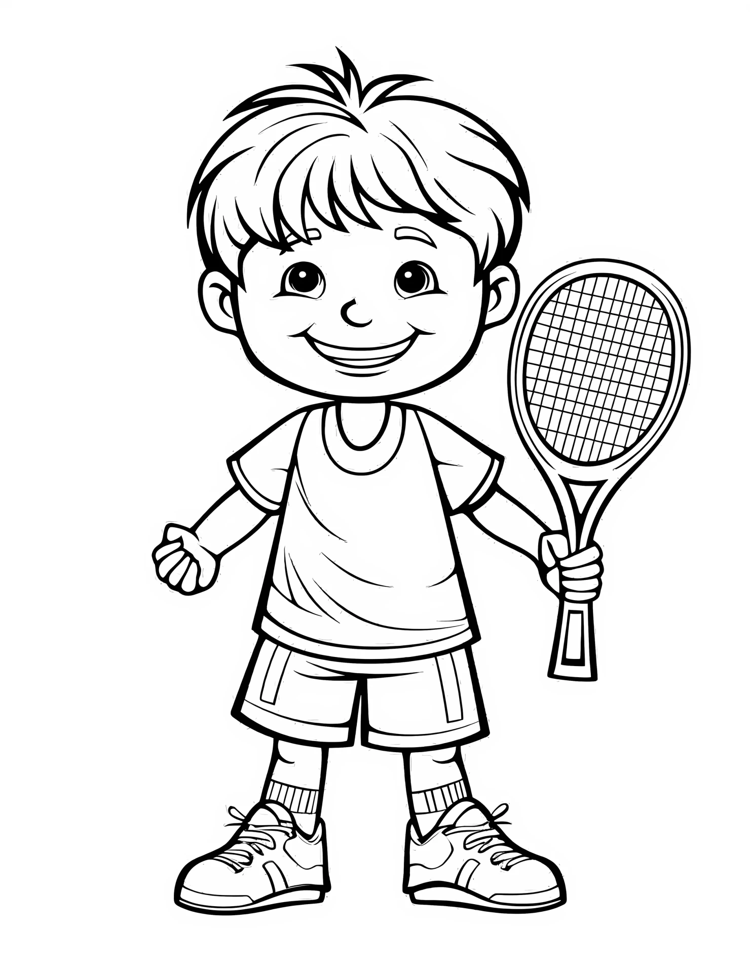 Sport for kids coloring page on white color background #32849