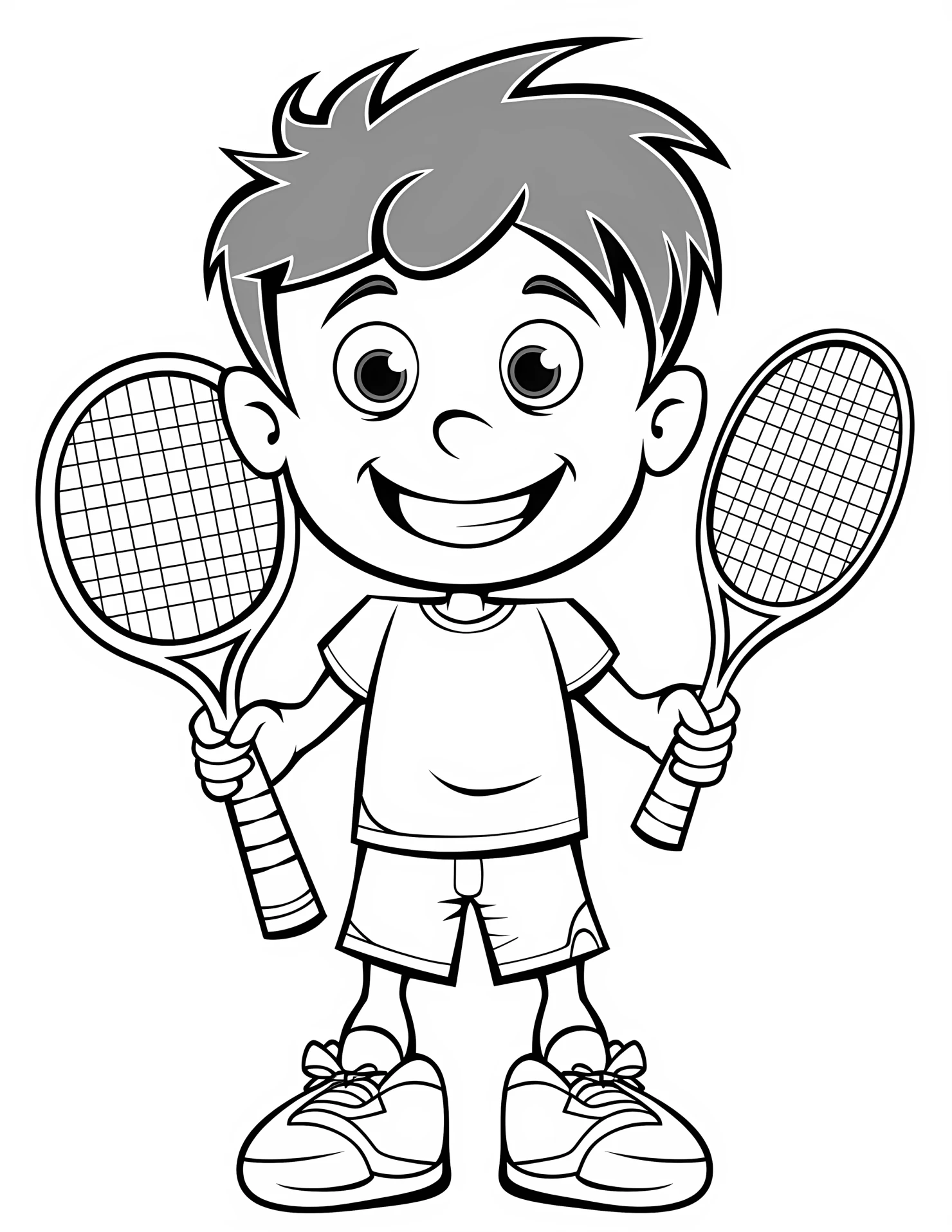 Sport for kids coloring page on white color background #32850