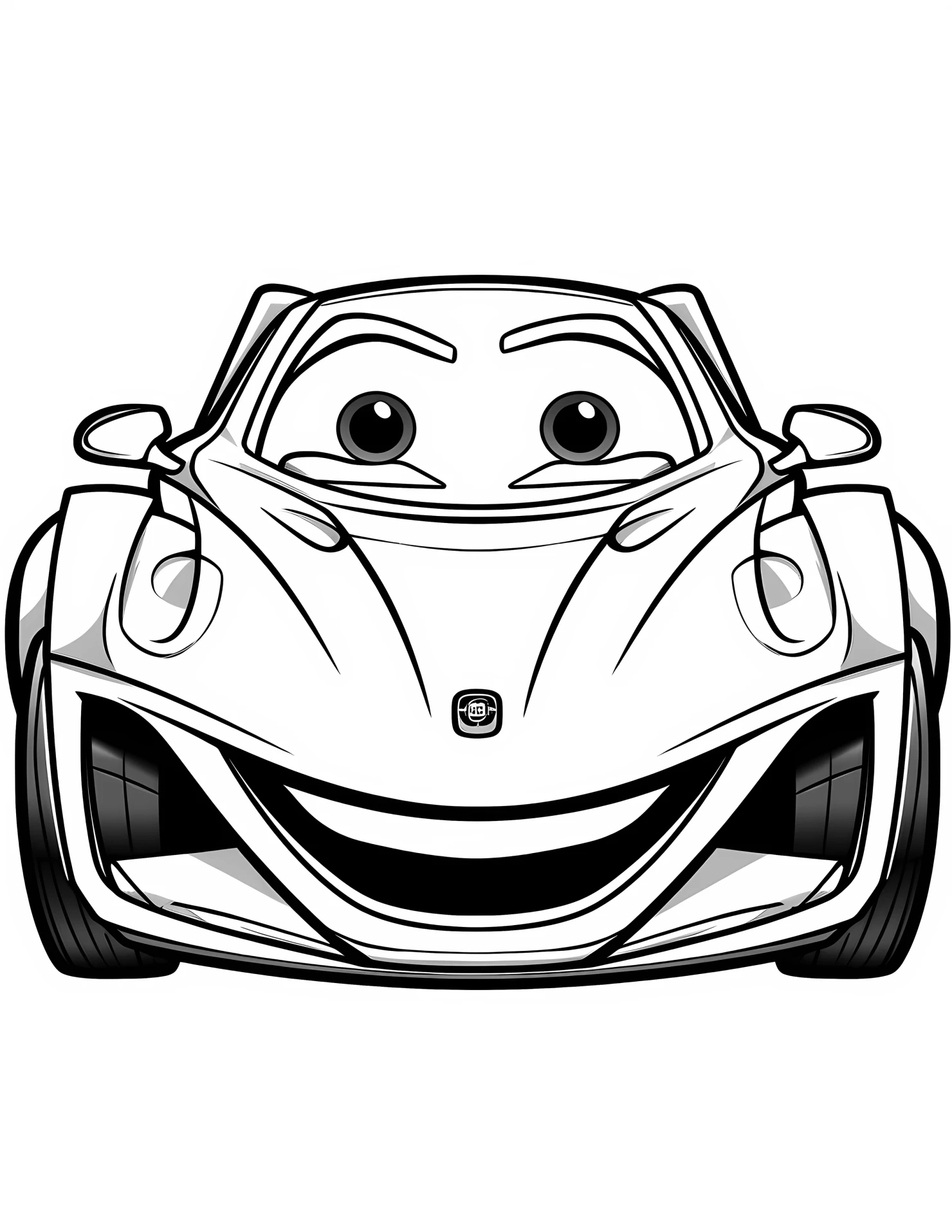 Sport car for kids coloring page on white color background #32852