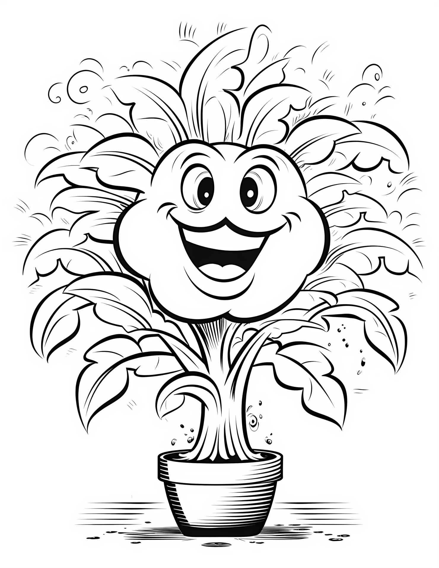 Spring for kids coloring page on white color background #32866