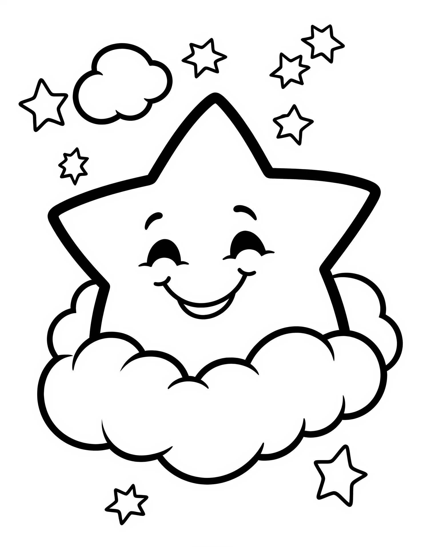 Star for kids coloring page on white color background #32872