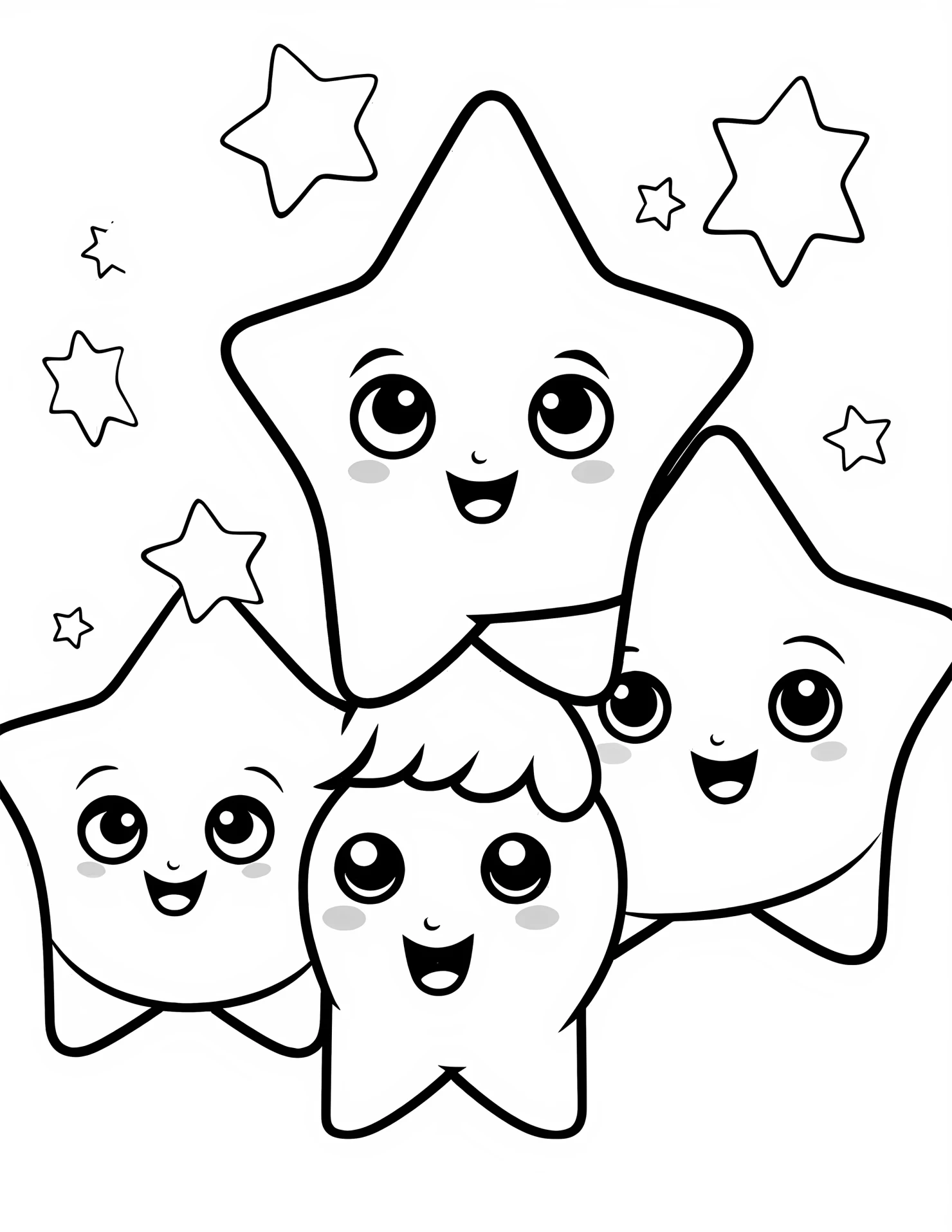 Star for kids coloring page on white color background #32873