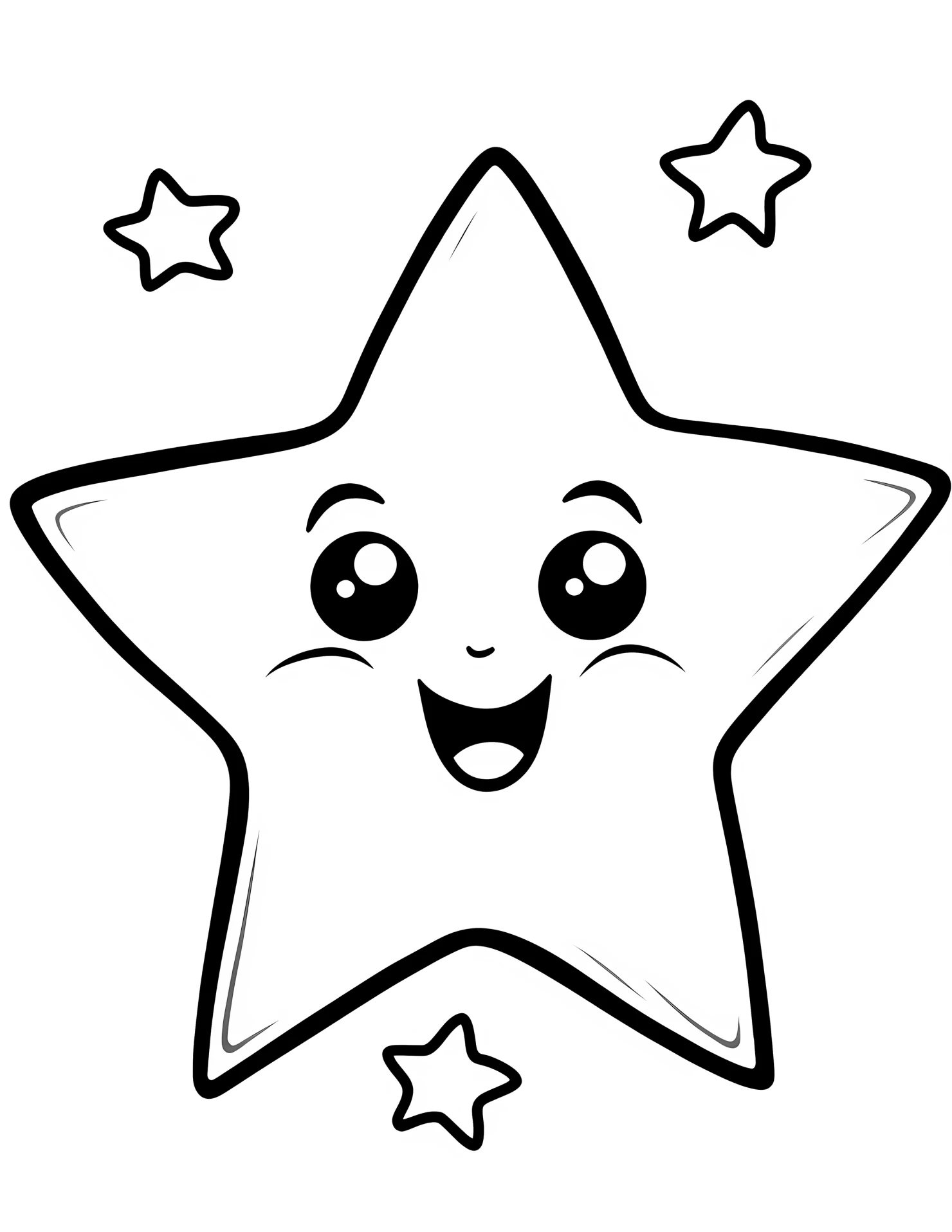 Star for kids coloring page on white color background #32874