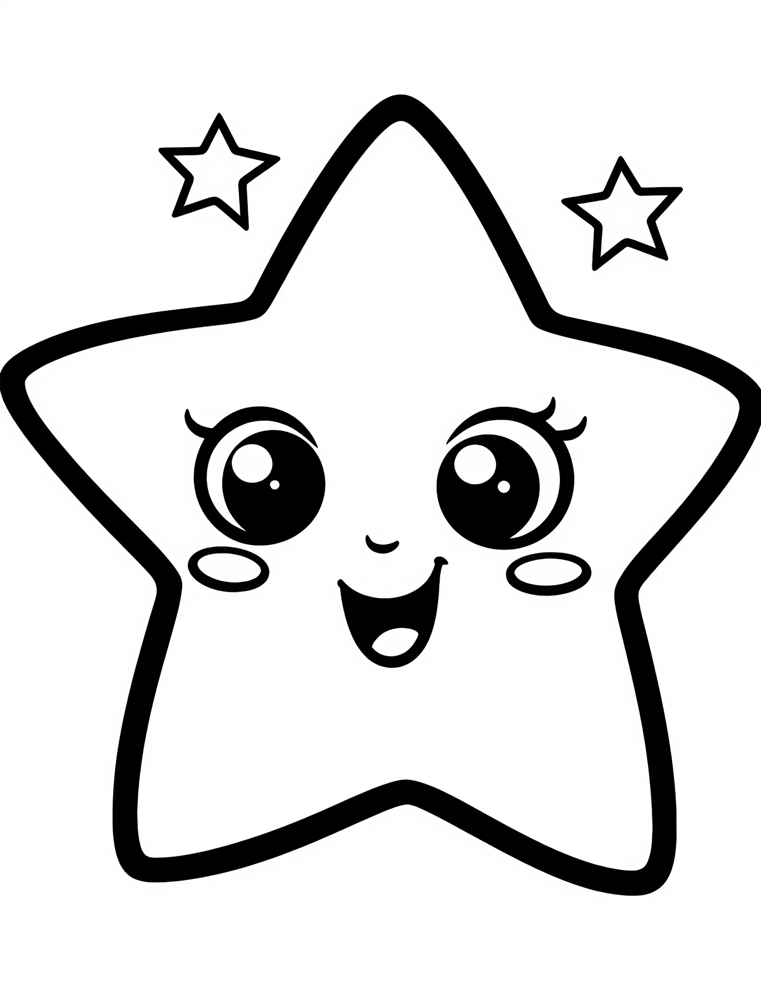 Star for kids coloring page on white color background #32877