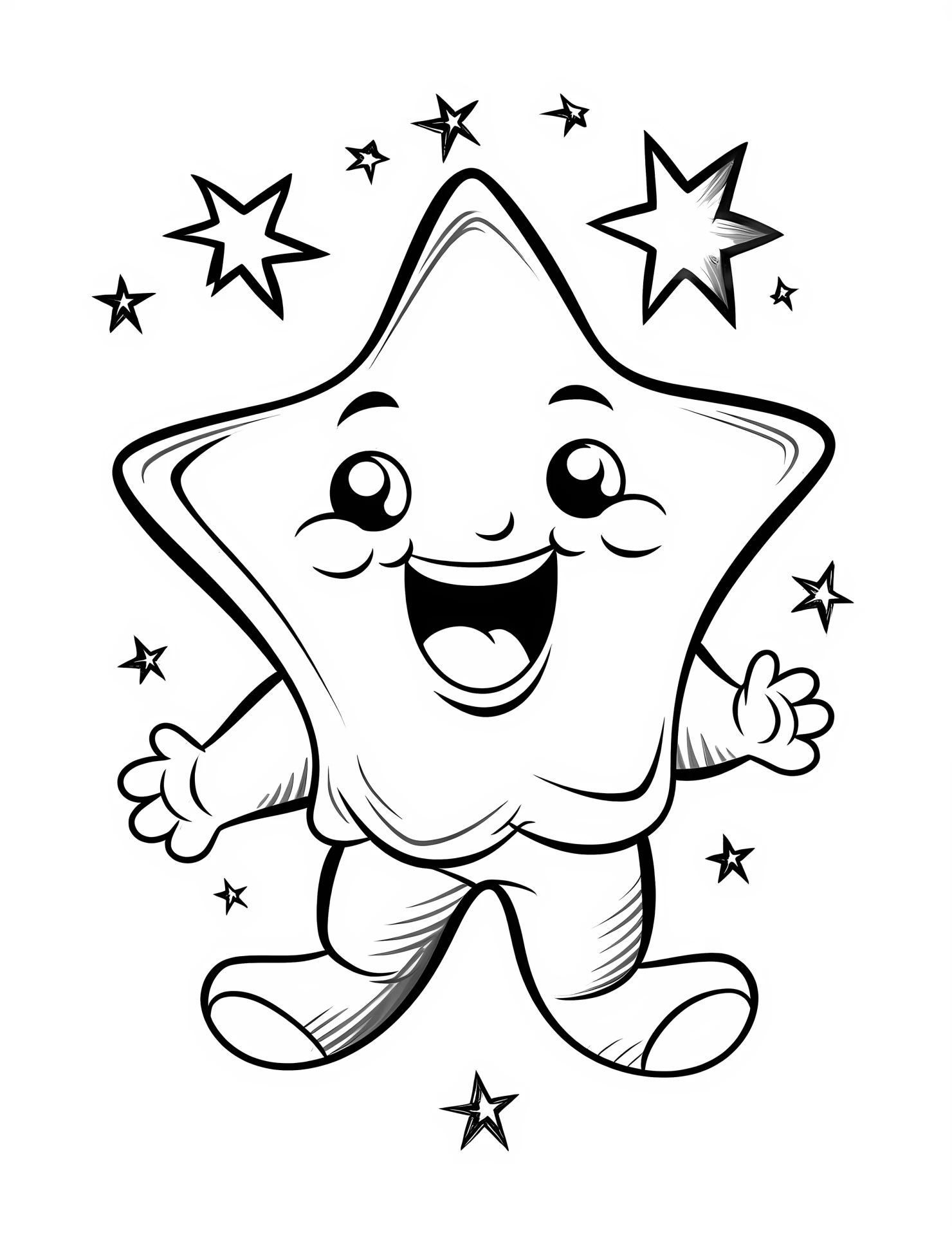 Star for kids coloring page on white color background #32879