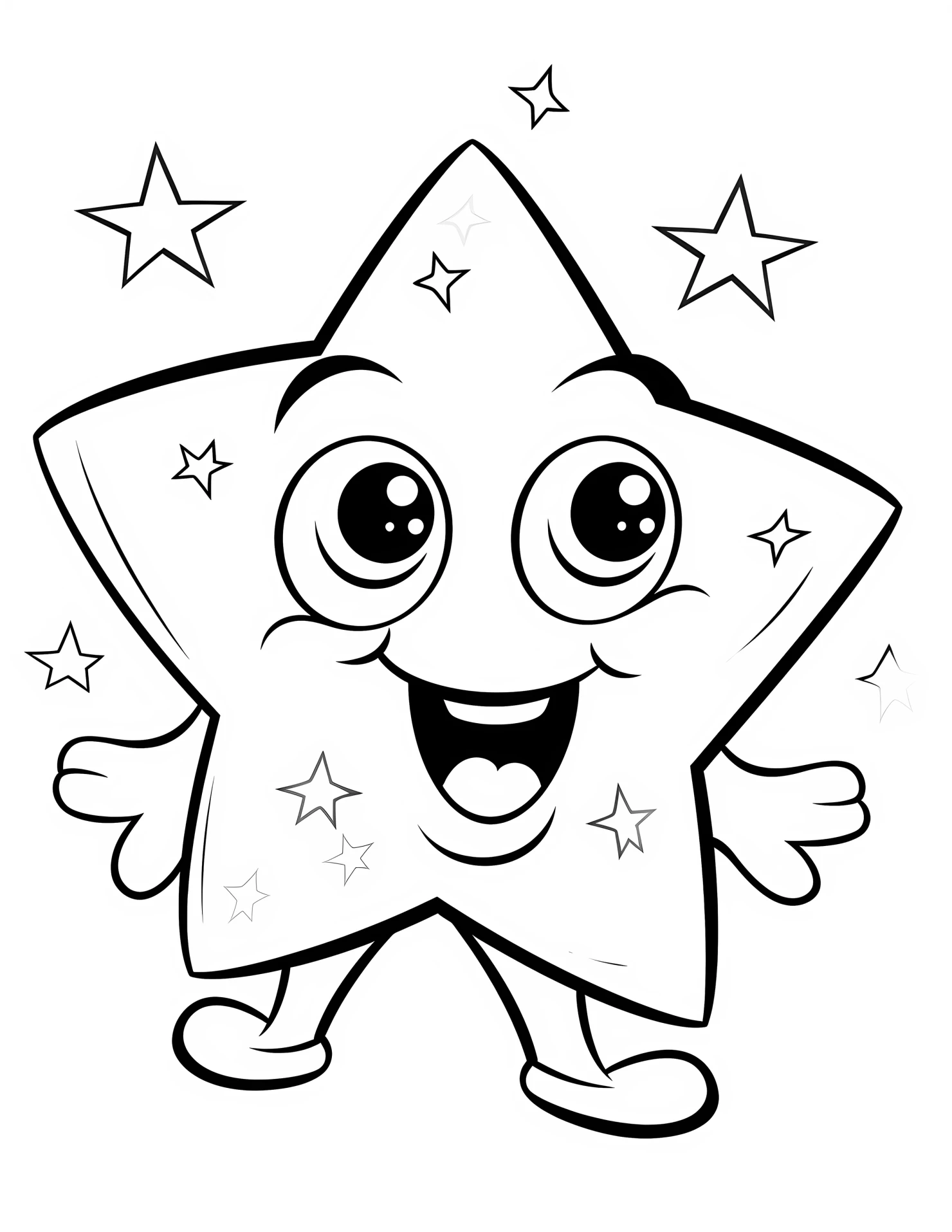 Star for kids coloring page on white color background #32880