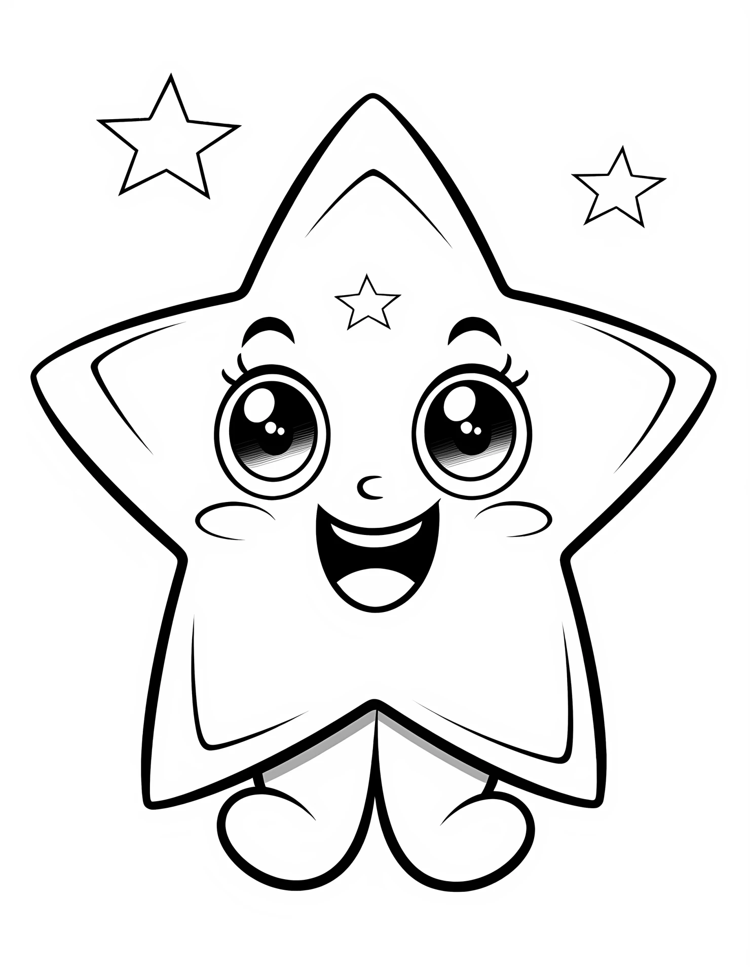 Star for kids coloring page on white color background #32883