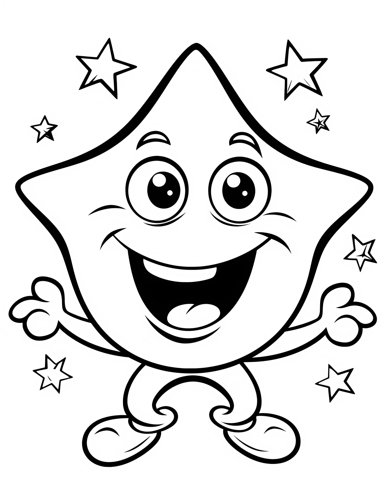Star for kids coloring page on white color background #32885