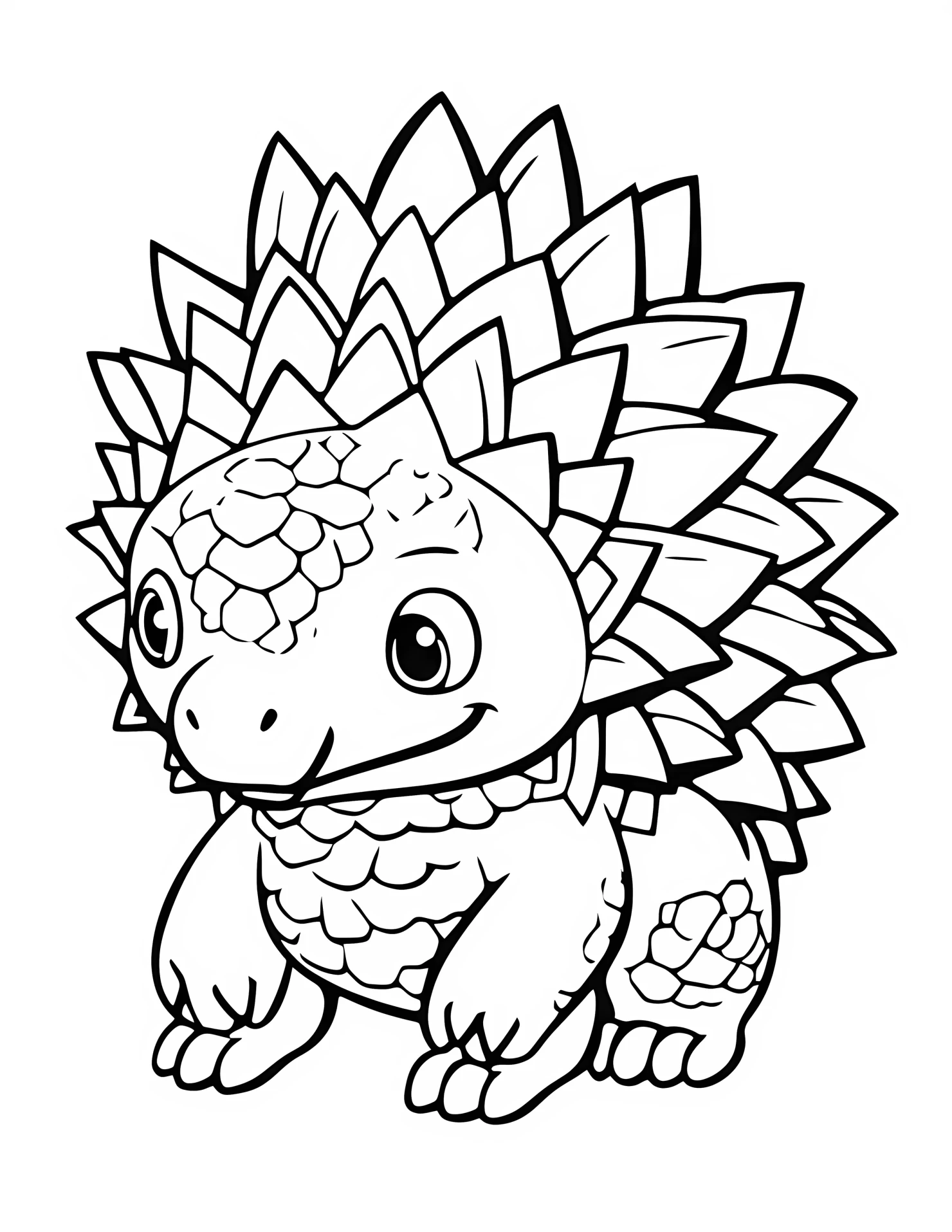 Stegosaurus for kids coloring page on white color background #32895