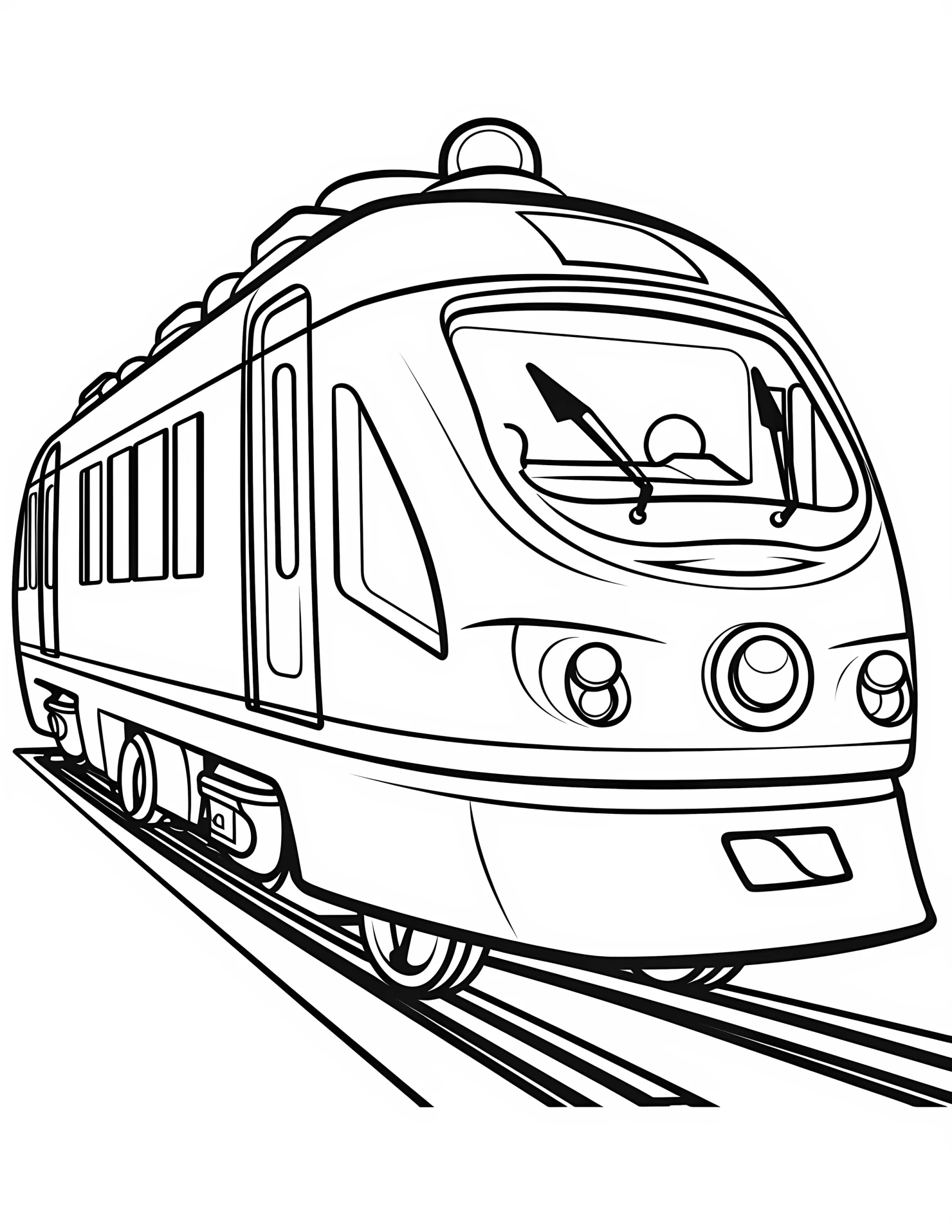 Subway train for kids coloring page on white color background #32916