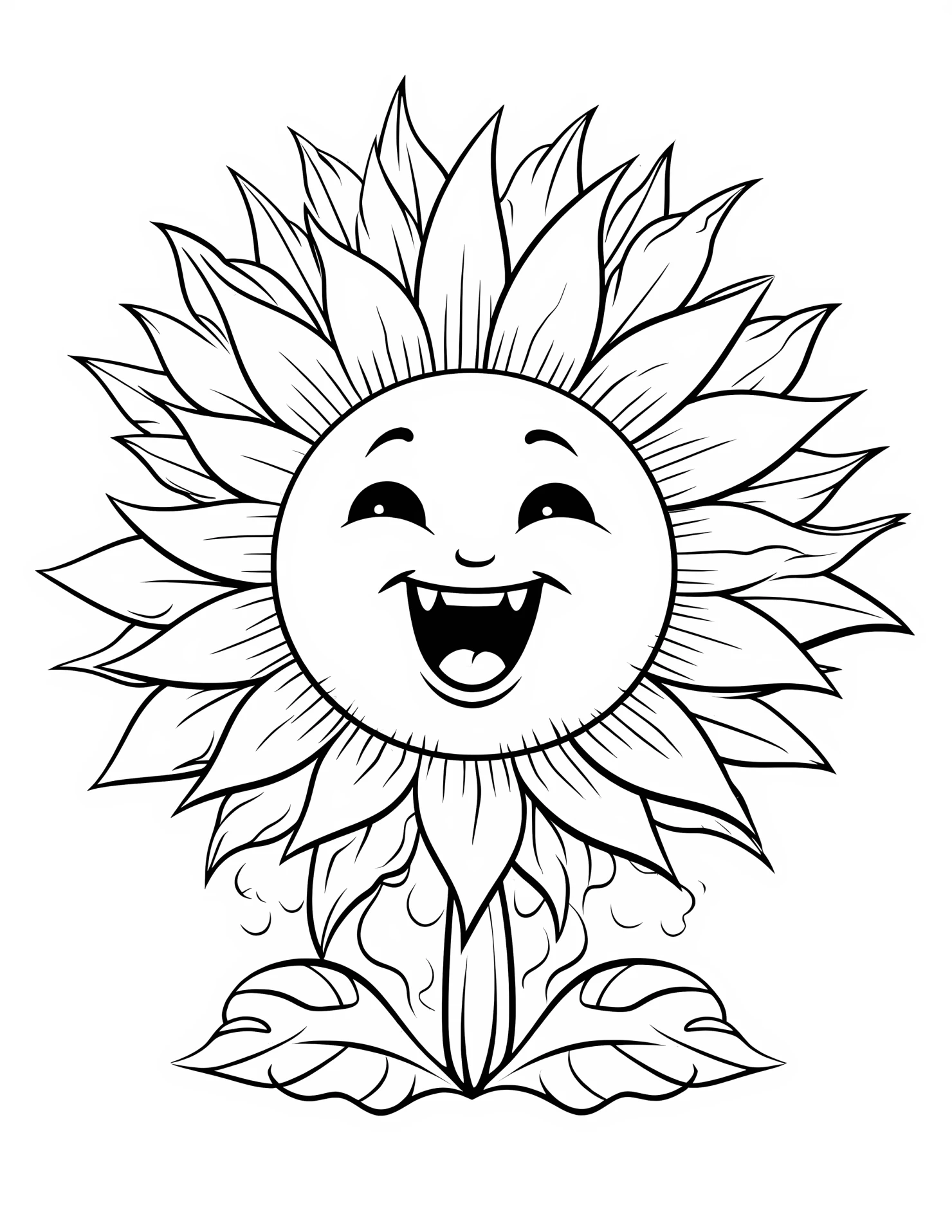 Sun for kids coloring page on white color background #32928