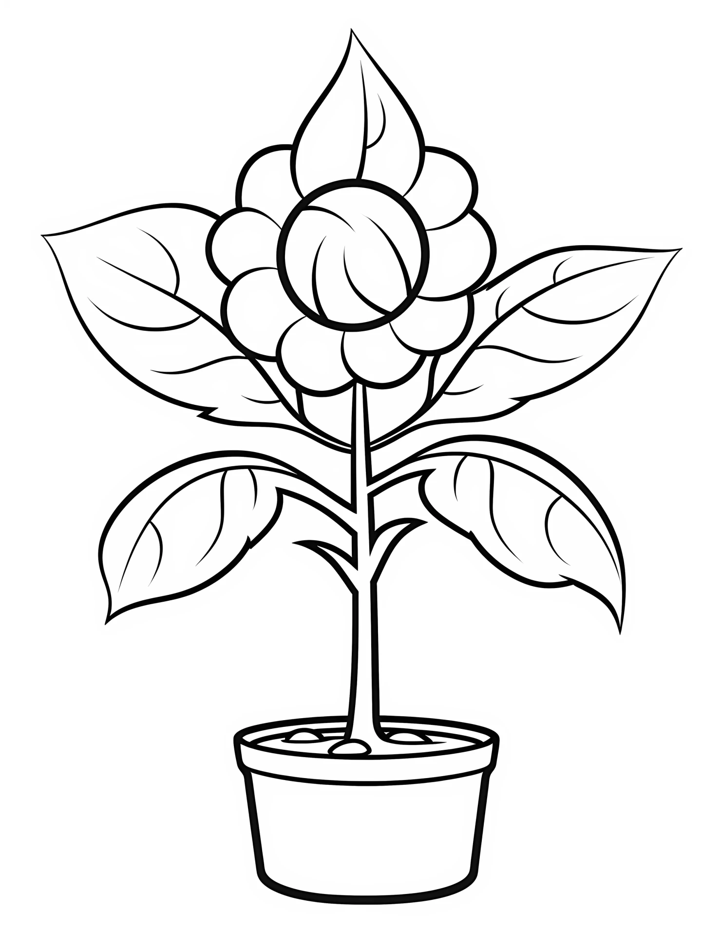 Sunflower for kids coloring page on white color background #32934