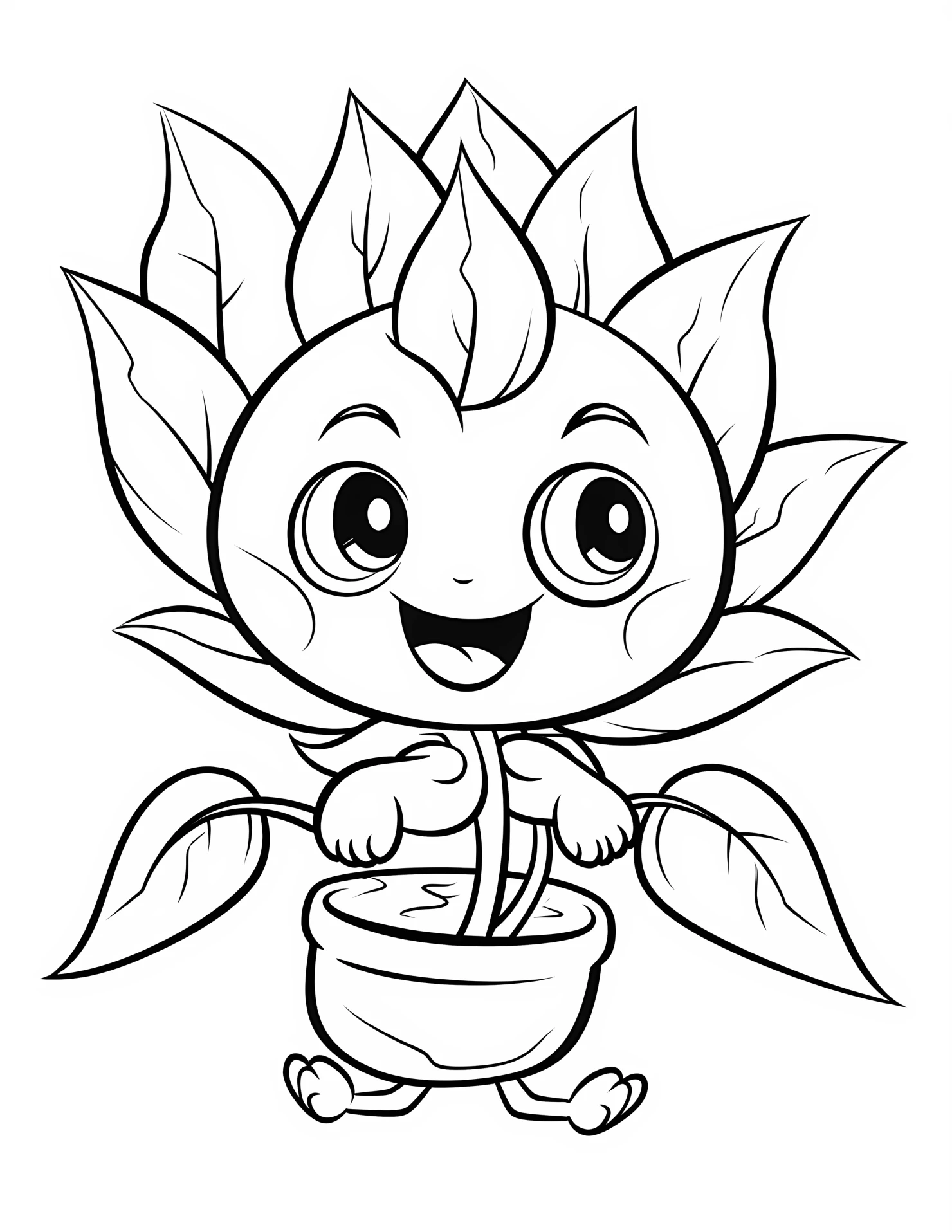 Sunflower for kids coloring page on white color background #32941