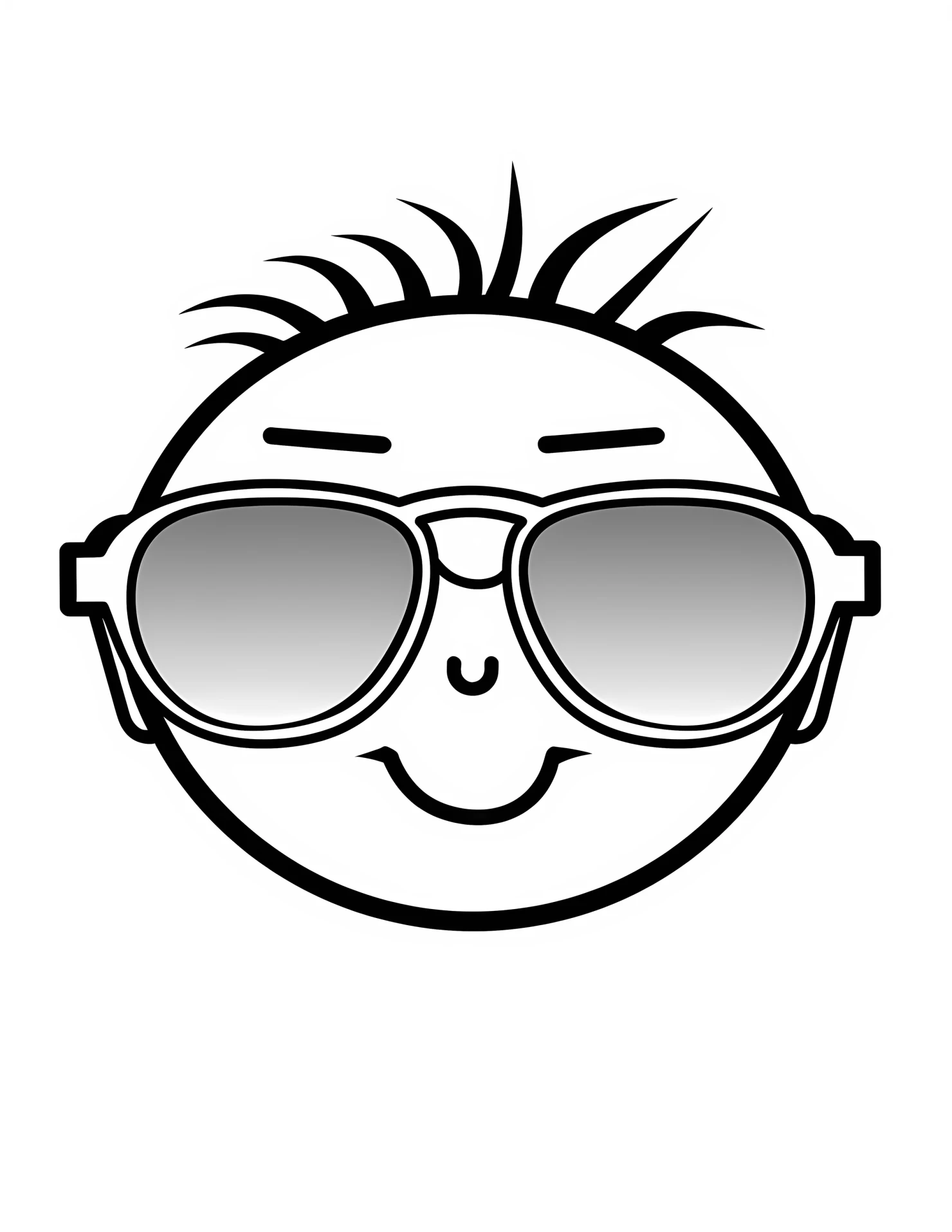 Sunglass for kids coloring page on white color background #32946