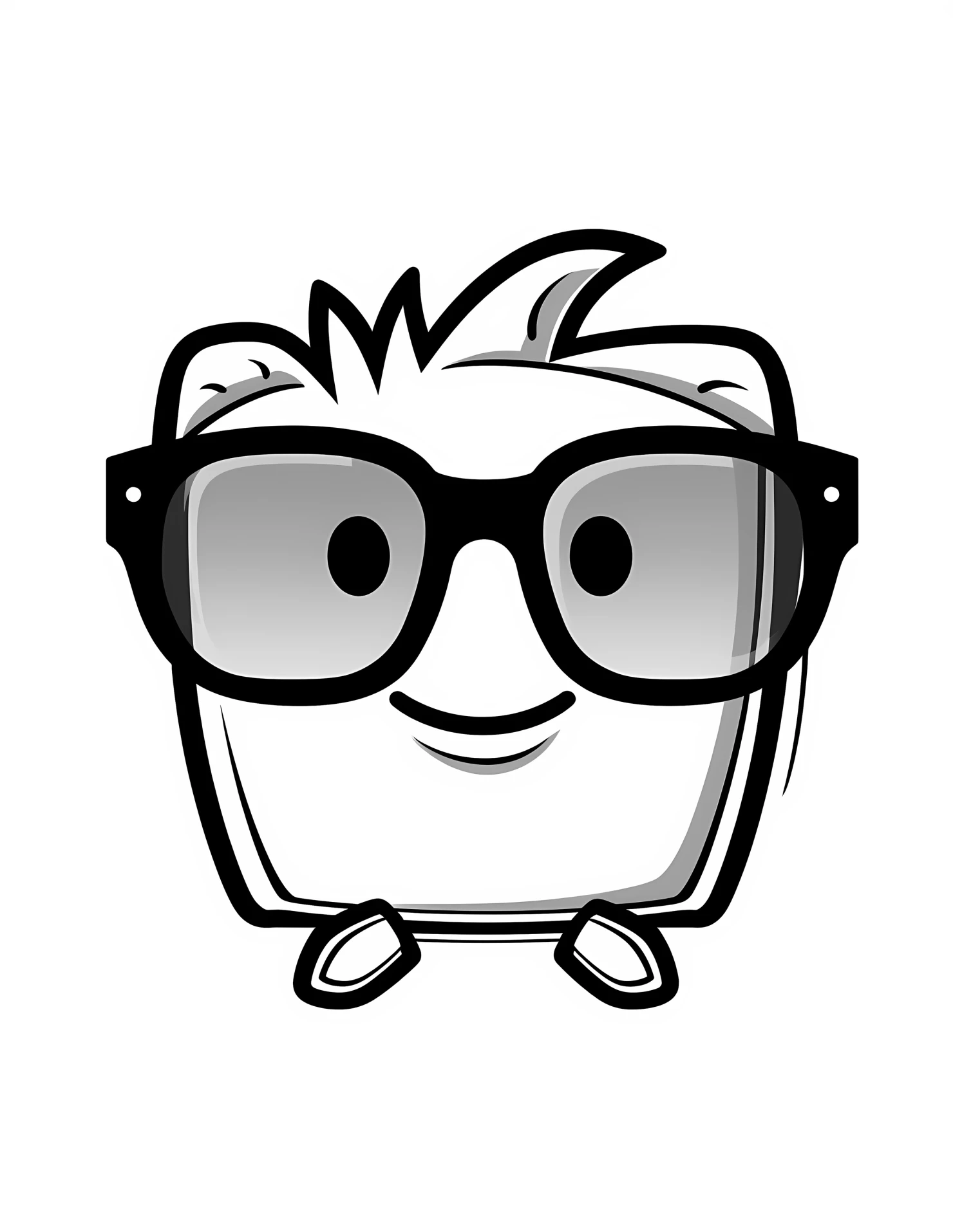 Sunglass for kids coloring page on white color background #32948