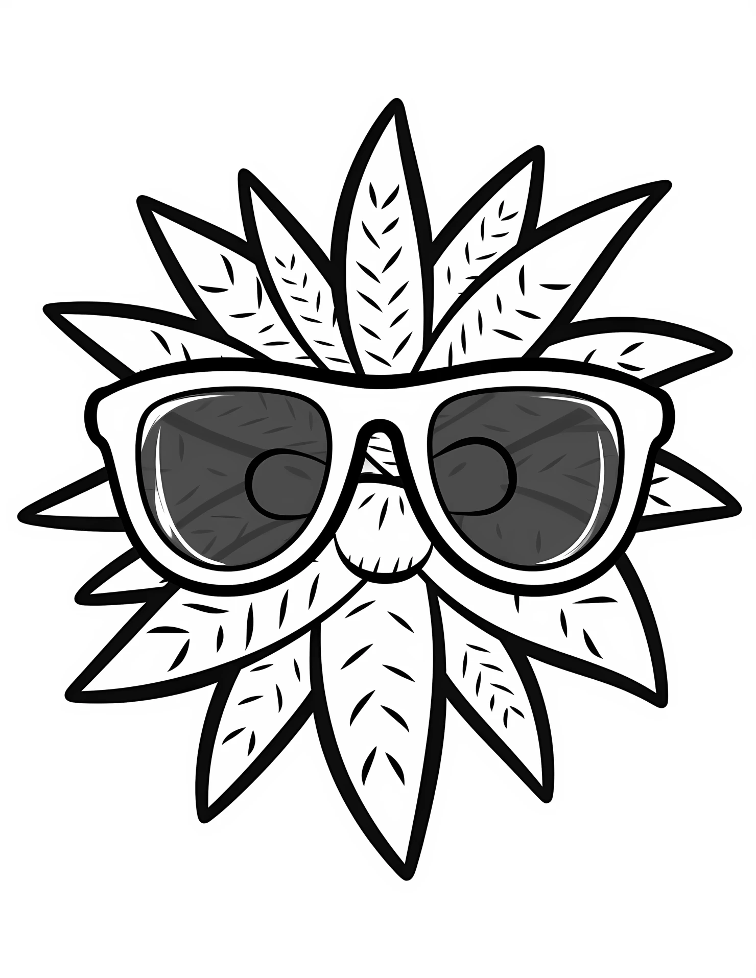 Sunglass for kids coloring page on white color background #32949