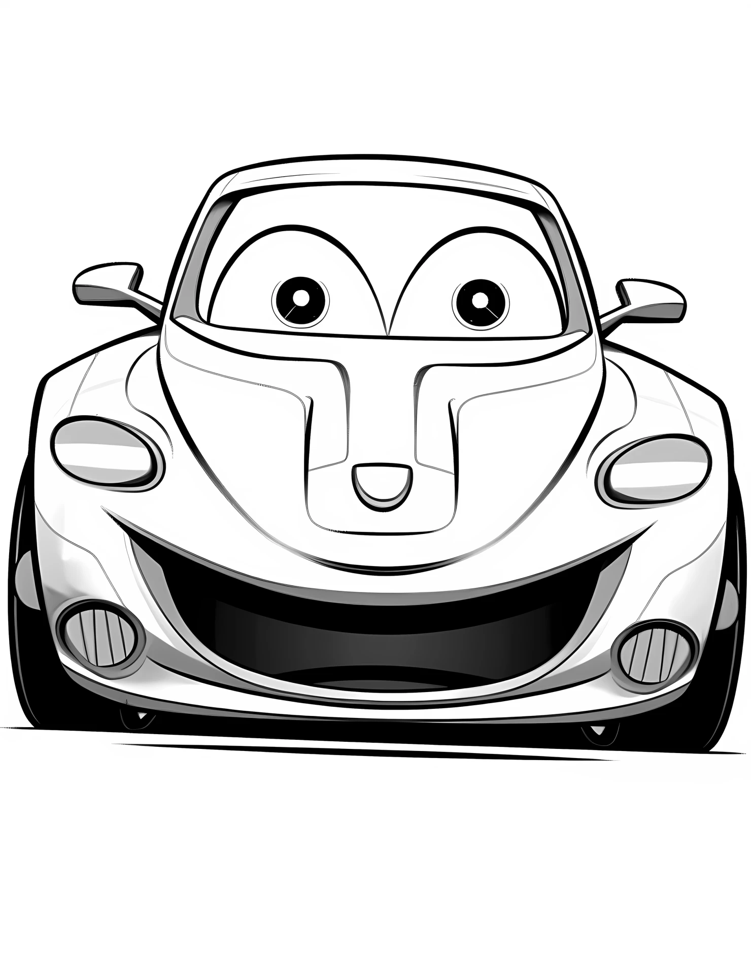 Supercar for kids coloring page on white color background #32953