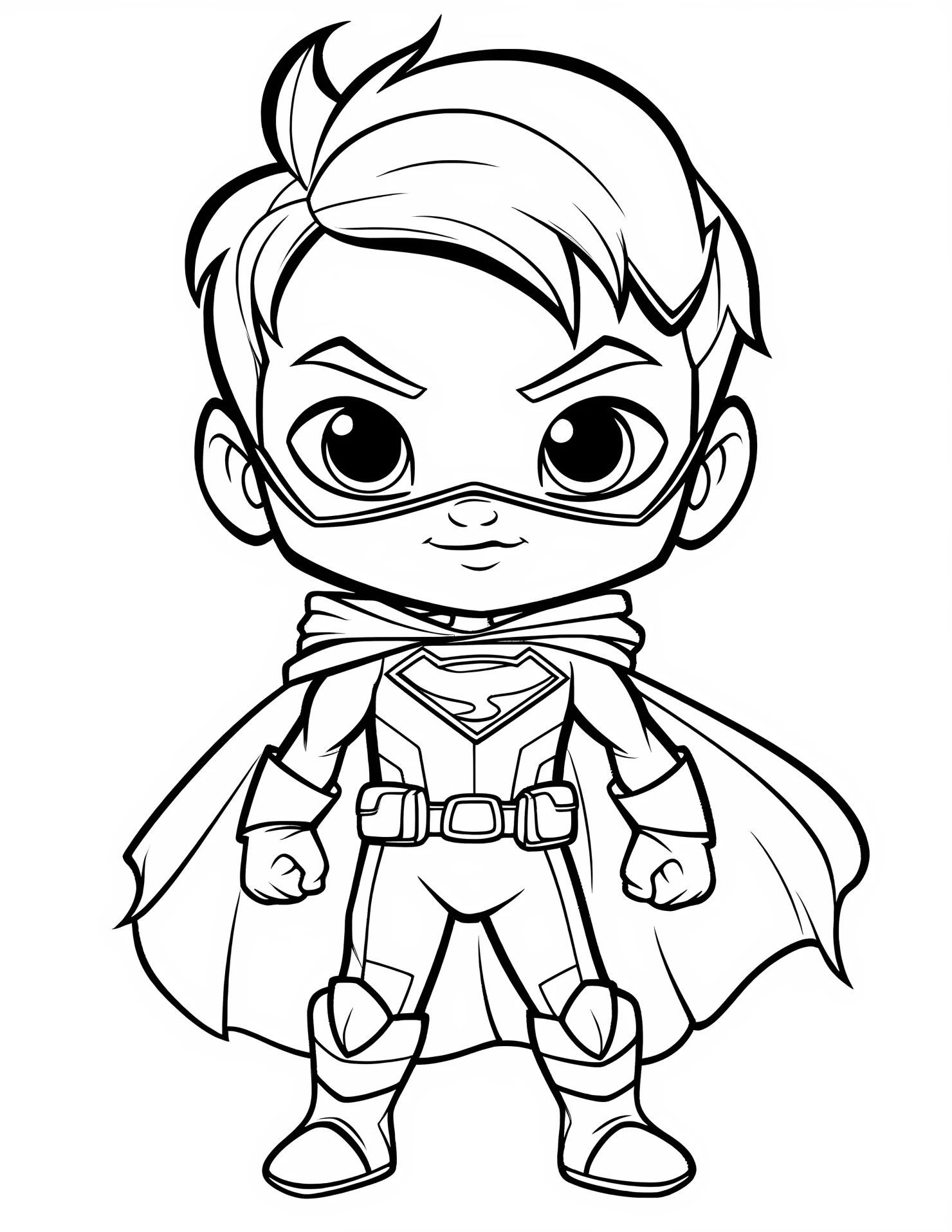 Superman for kids coloring page on white color background #32954