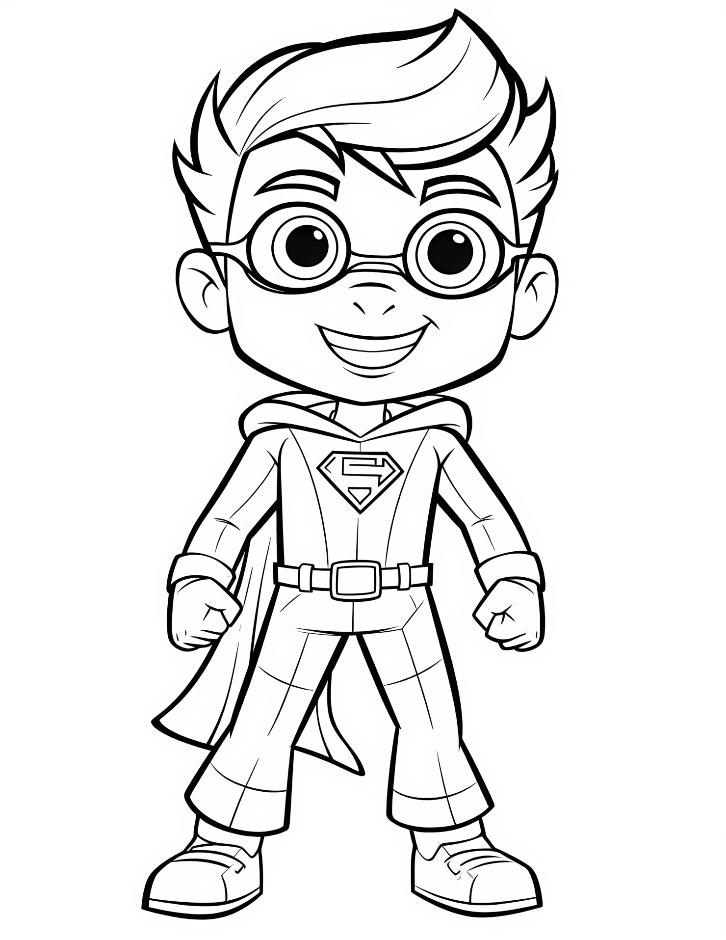 Superman for kids coloring page on white color background #32955