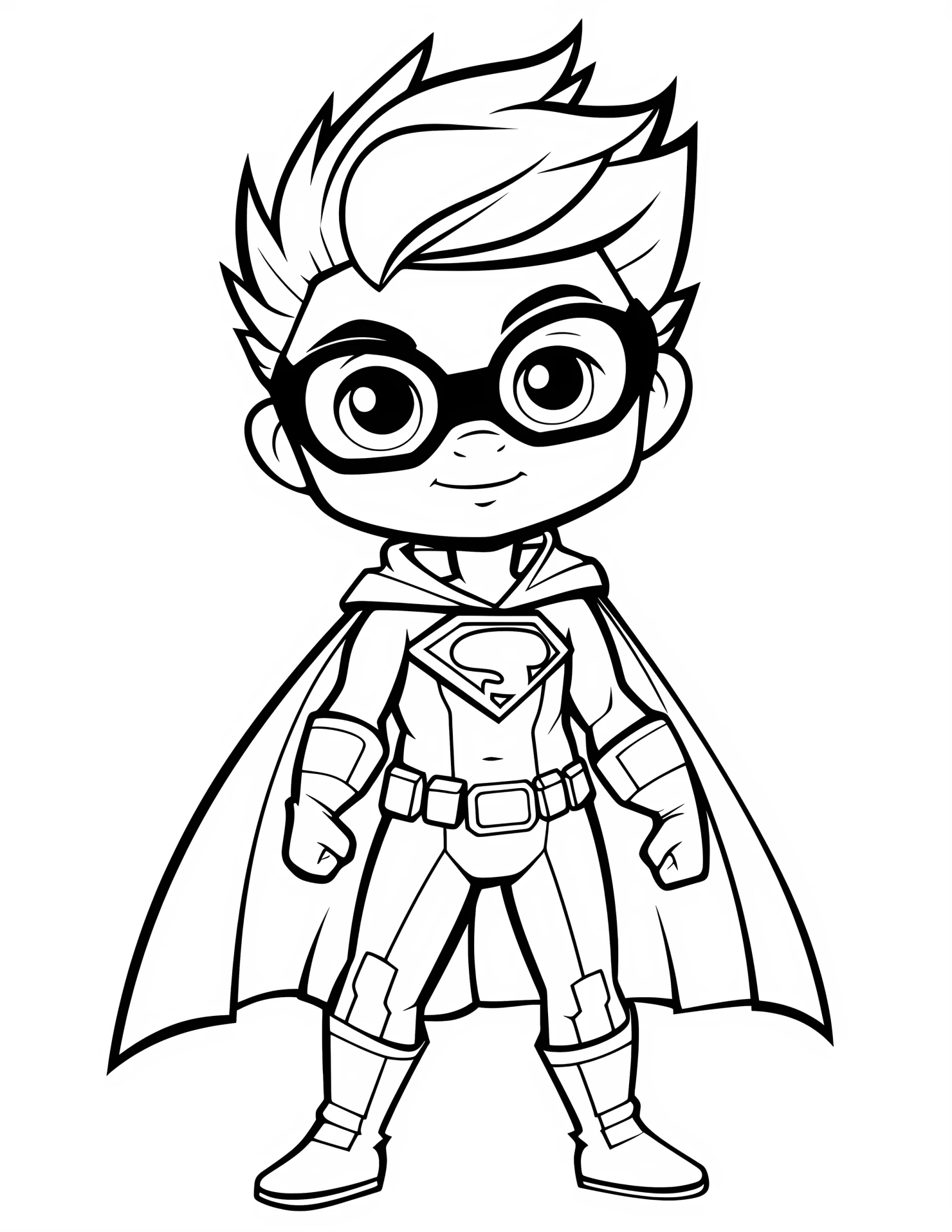 Superman for kids coloring page on white color background #32958