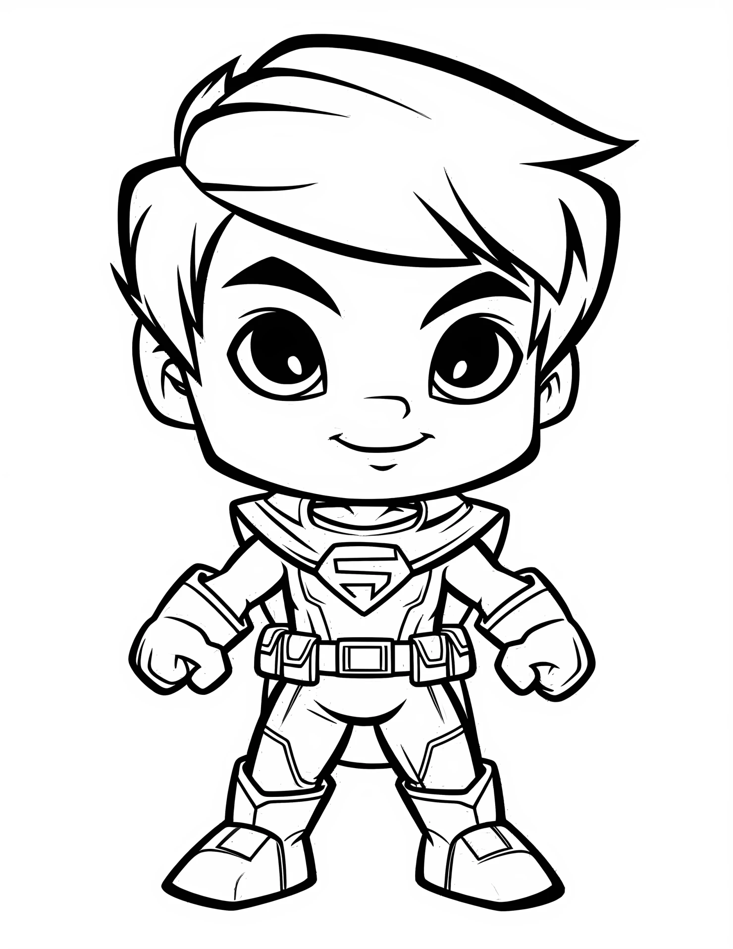 Superman for kids coloring page on white color background #32959