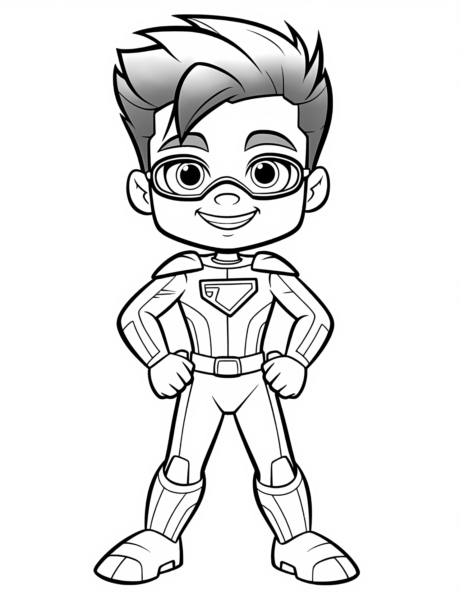 Superman for kids coloring page on white color background #32960