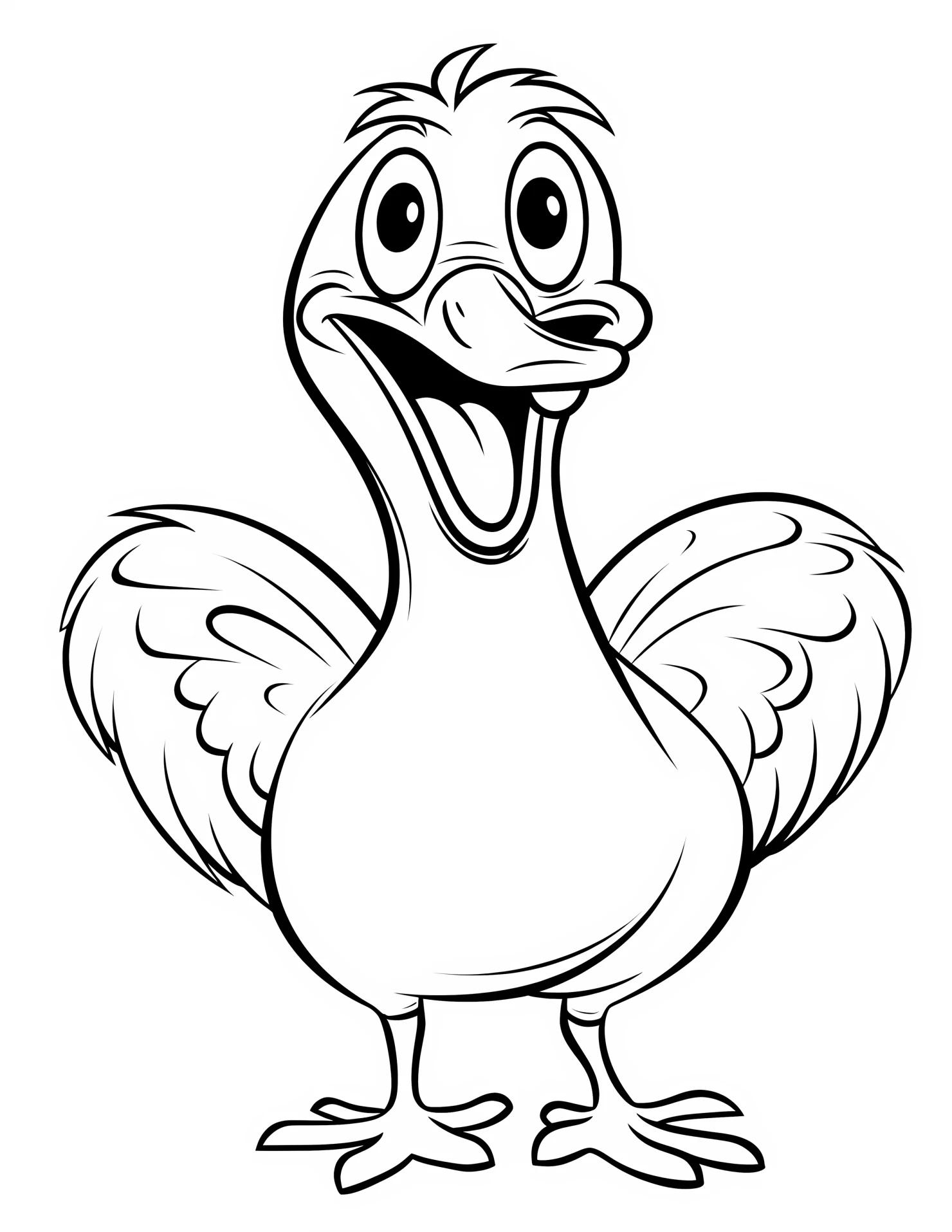 Swan for kids coloring page on white color background #32968