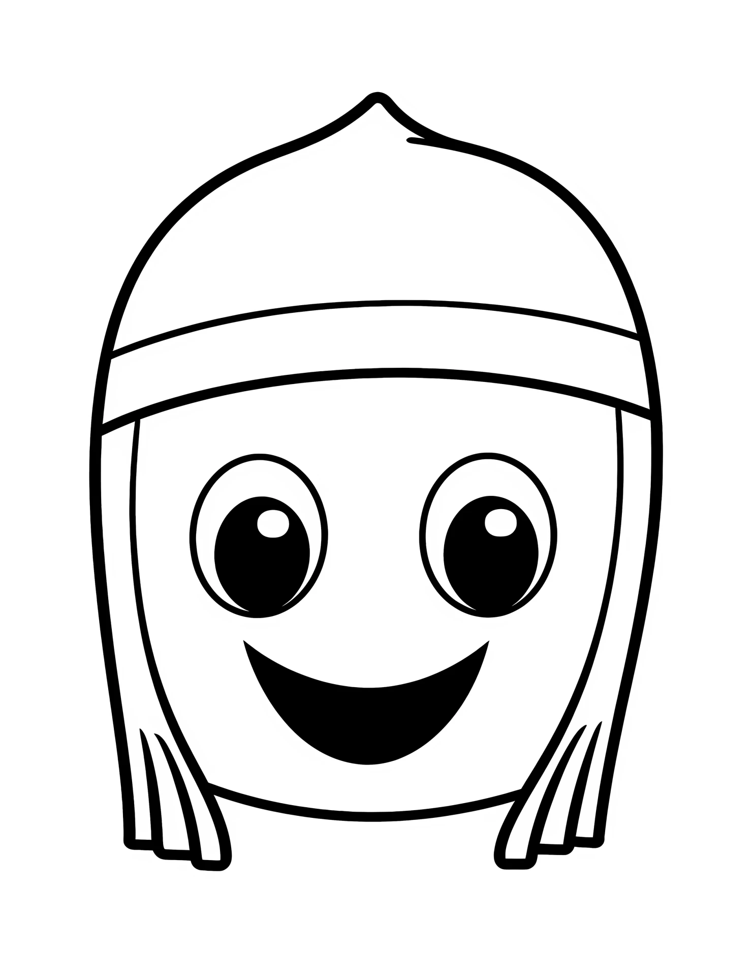 Swim cap for kids coloring page on white color background #32974