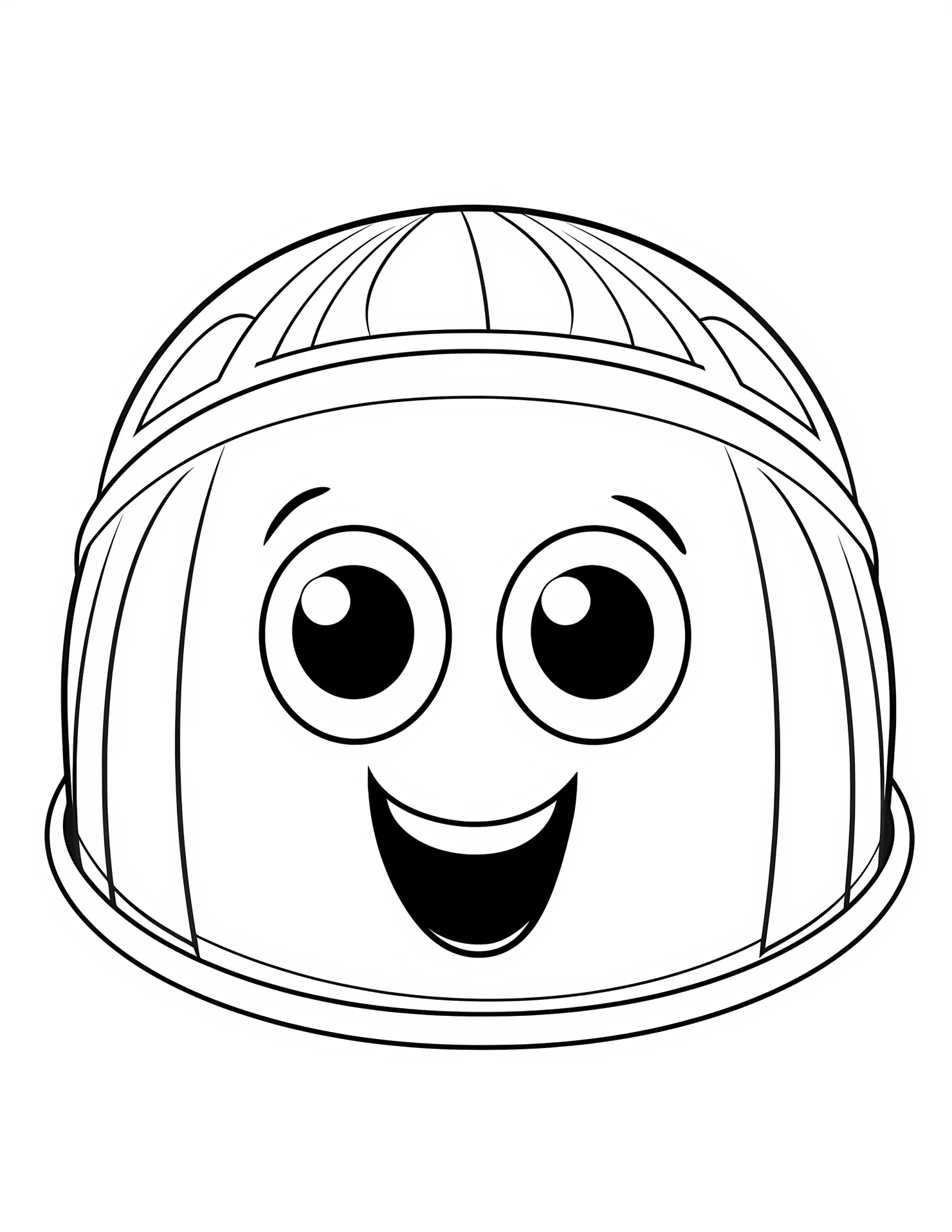 Swim cap for kids coloring page on white color background #32975