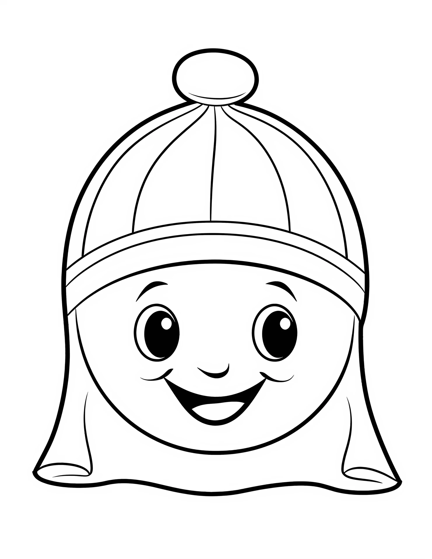 Swim cap for kids coloring page on white color background #32976
