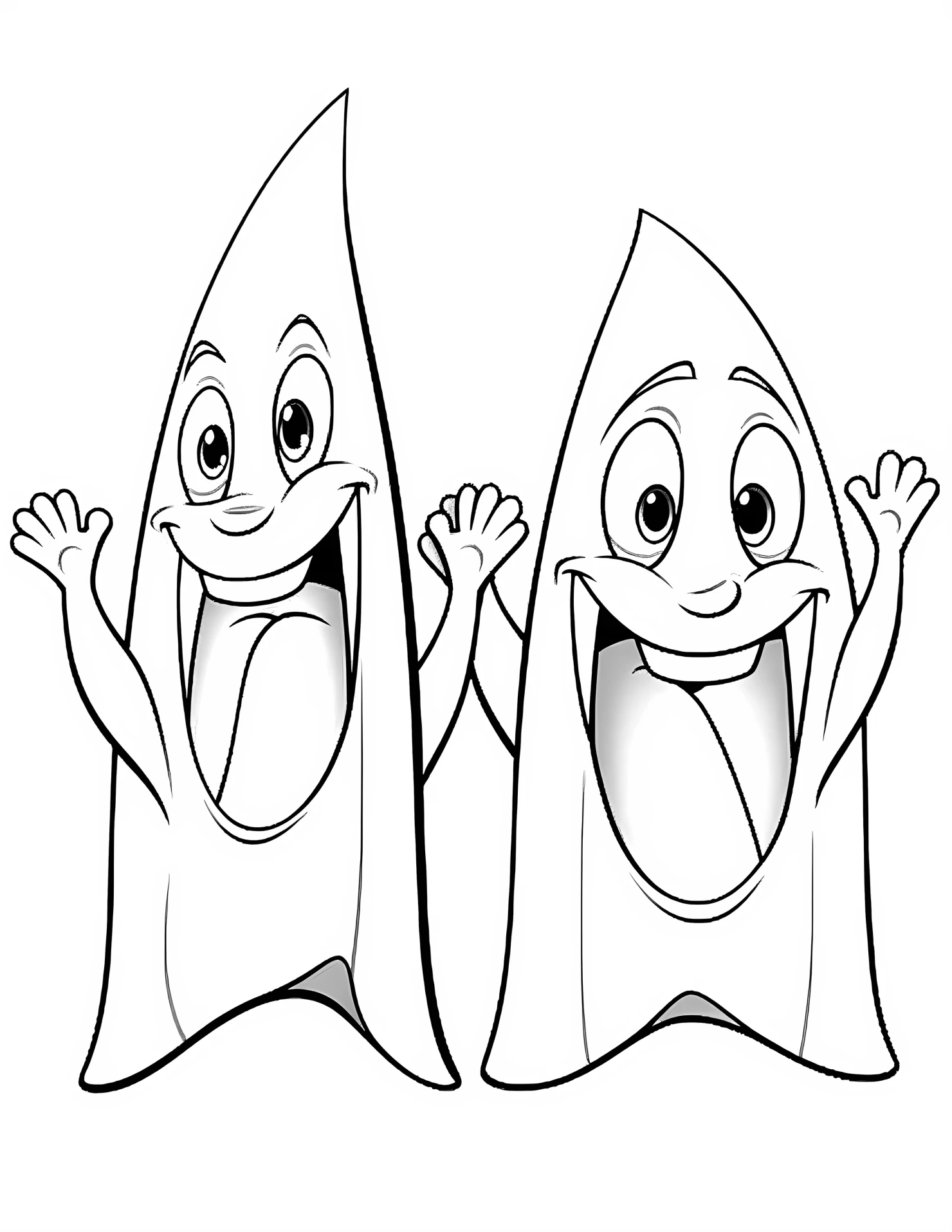 Swim fins for kids coloring page on white color background #32978