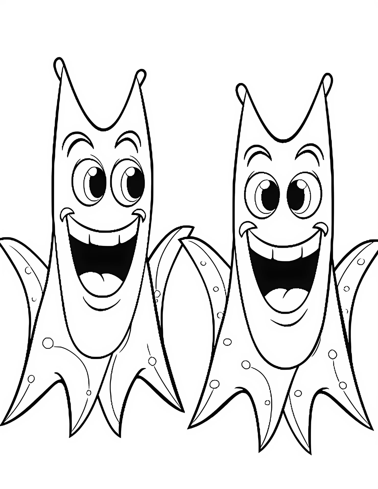 Swim fins for kids coloring page on white color background #32980