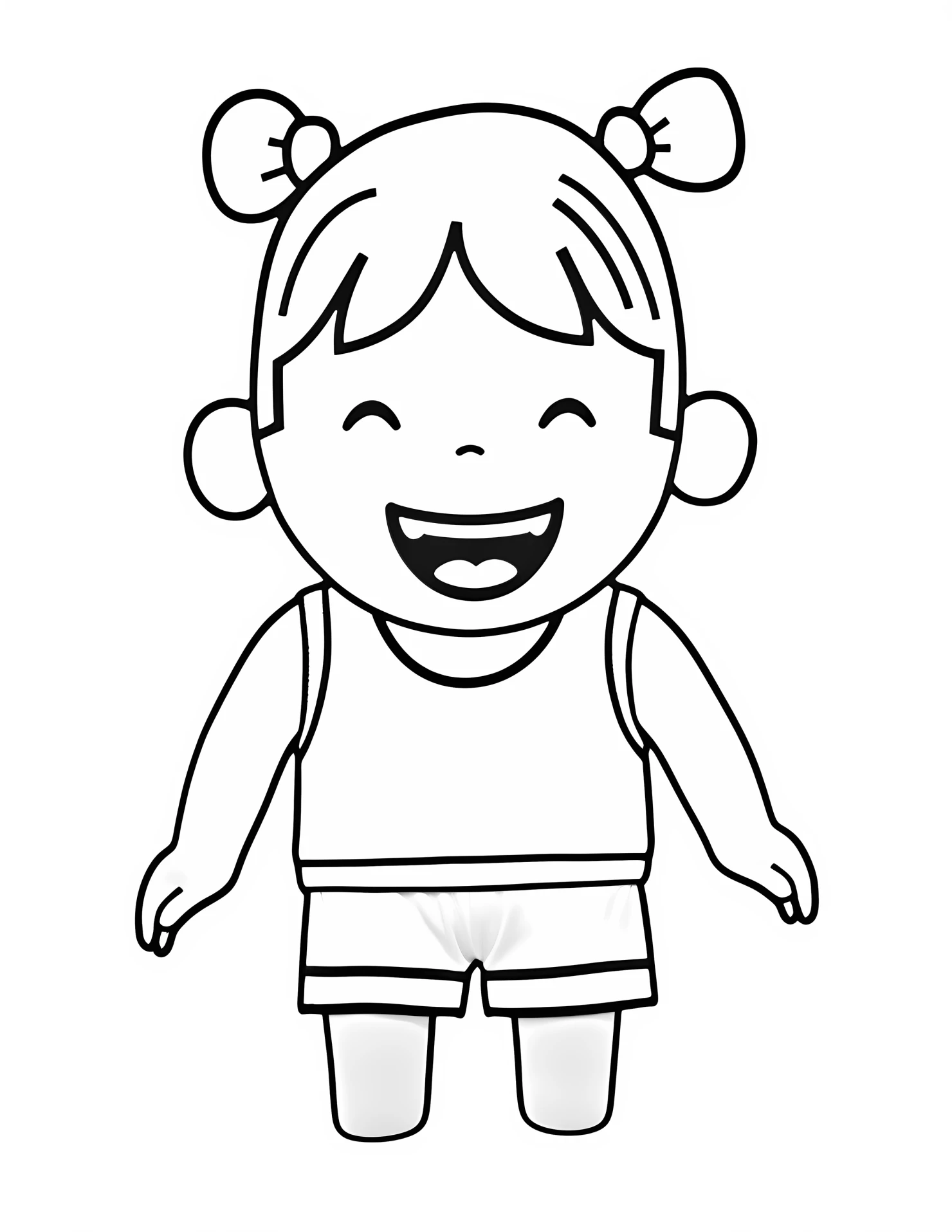 Swimsuit for kids coloring page on white color background #32986