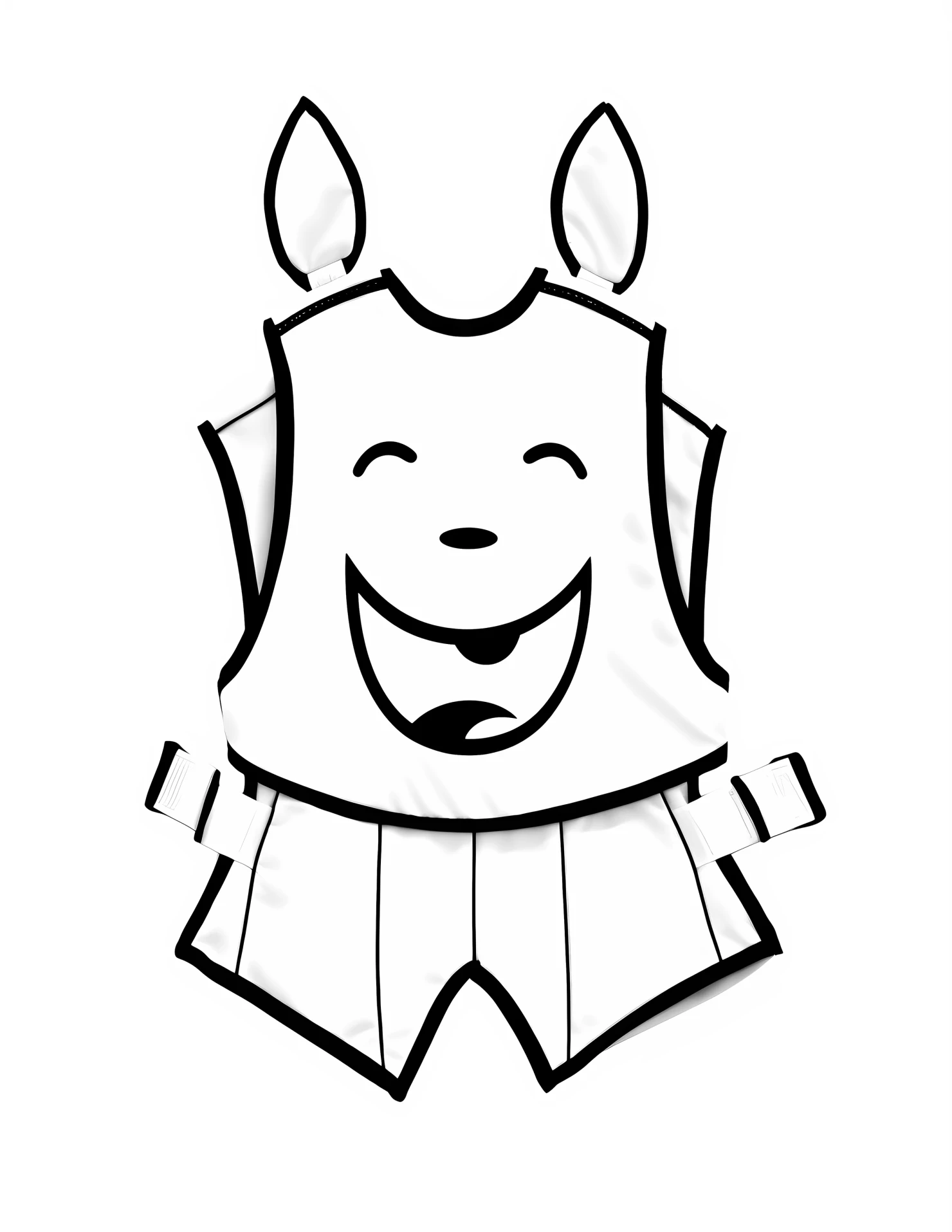 Swimsuit for kids coloring page on white color background #32987