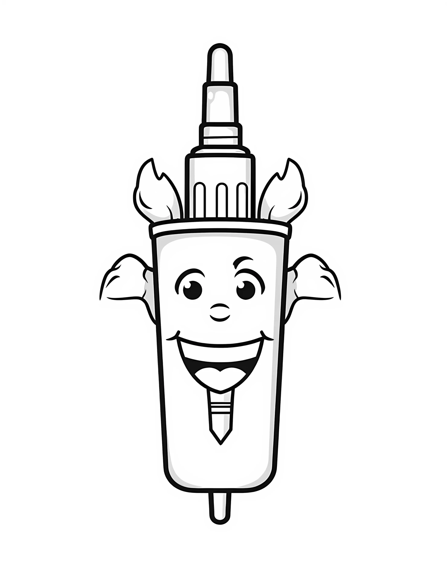 Syringe for kids coloring page on white color background #32993