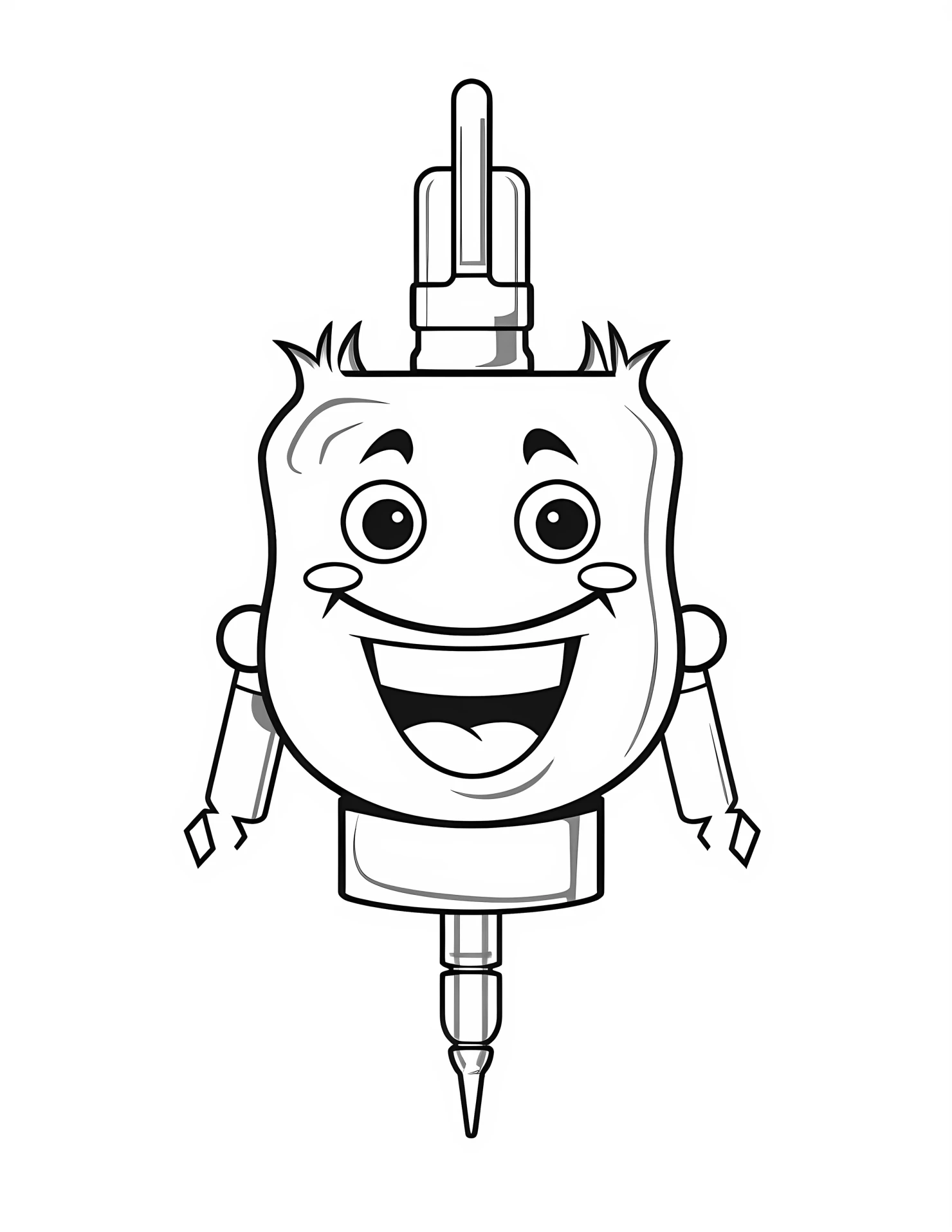 Syringe for kids coloring page on white color background #32994