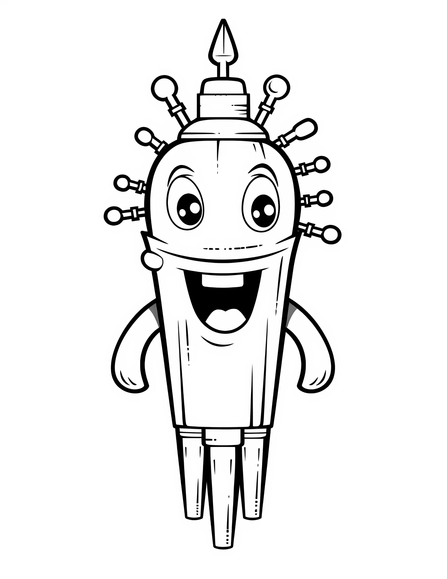 Syringe for kids coloring page on white color background #32995