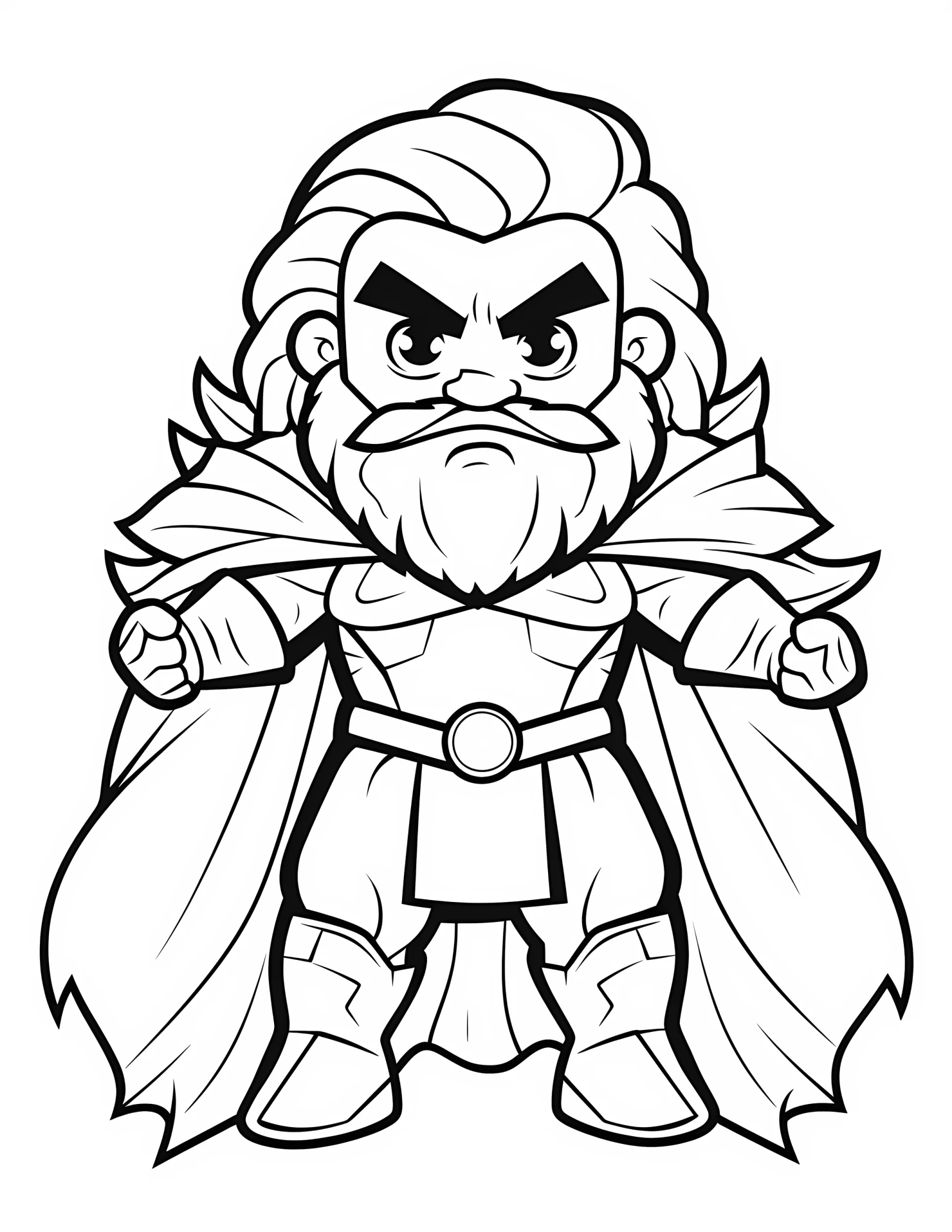 Zeus for kids coloring page on white color background #33011
