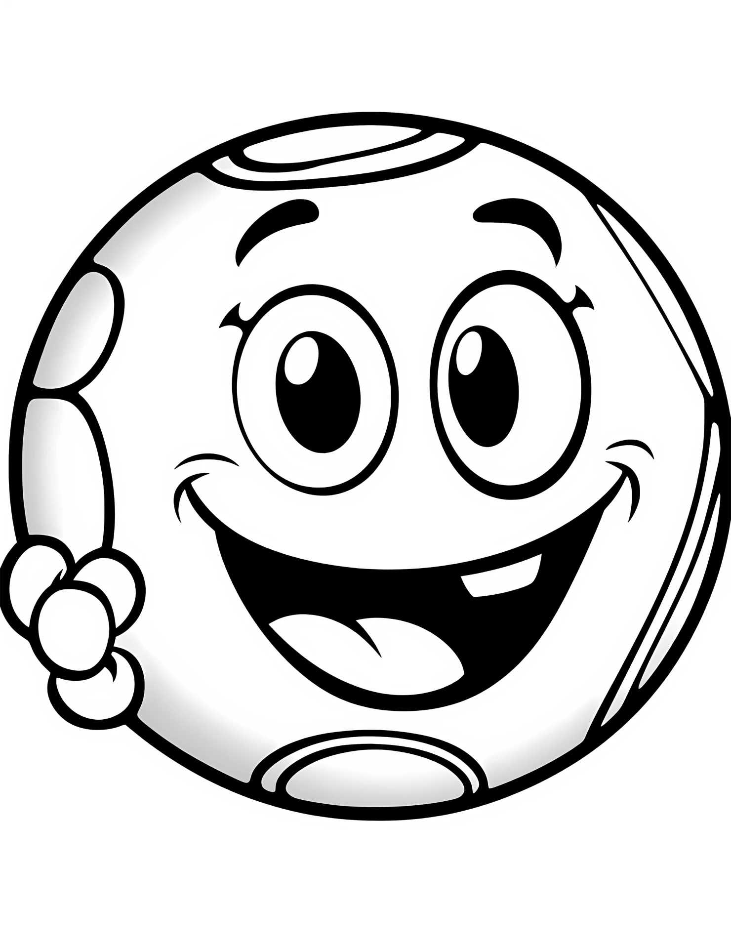Tennis ball for kids coloring page on white color background #33028
