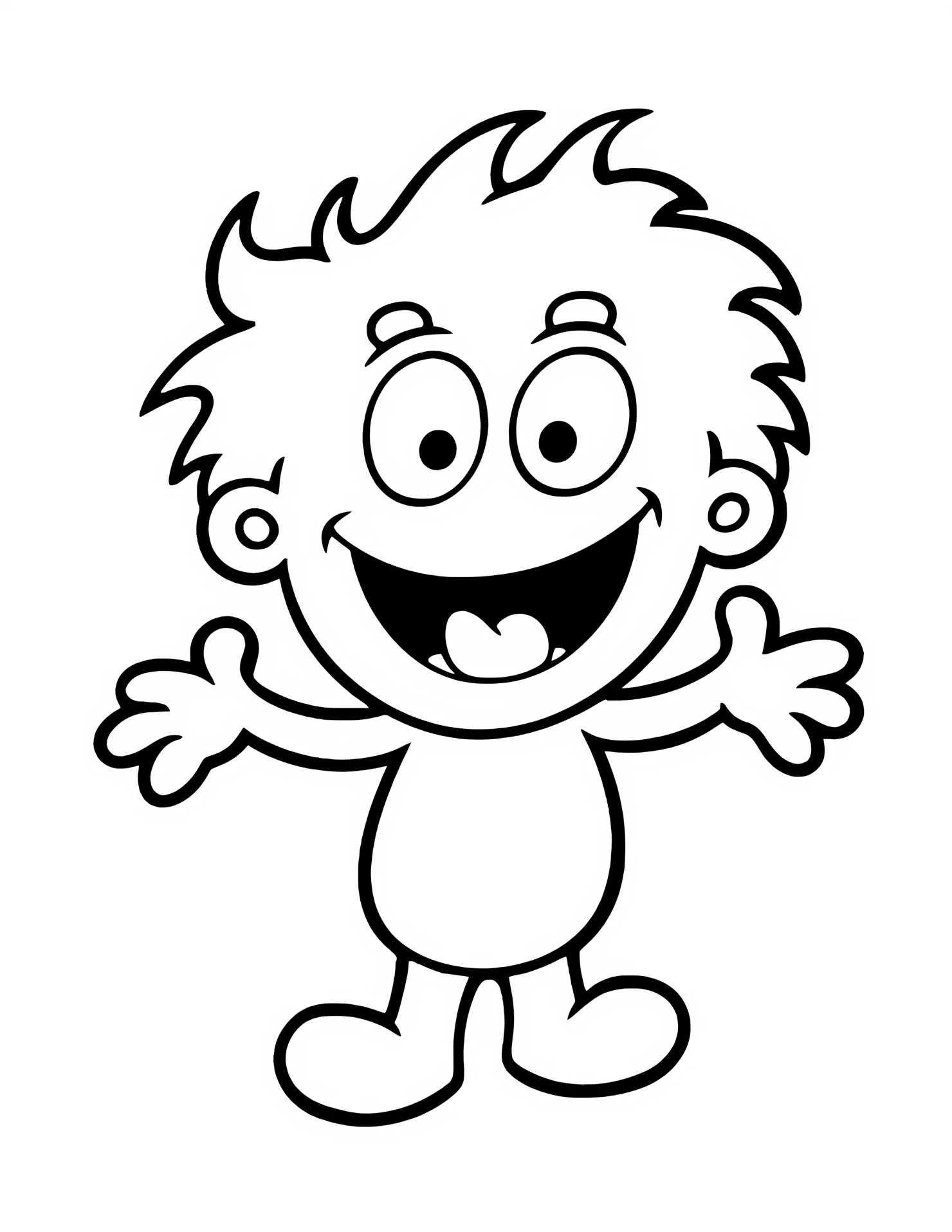 The Simpson for kids coloring page on white color background #33044
