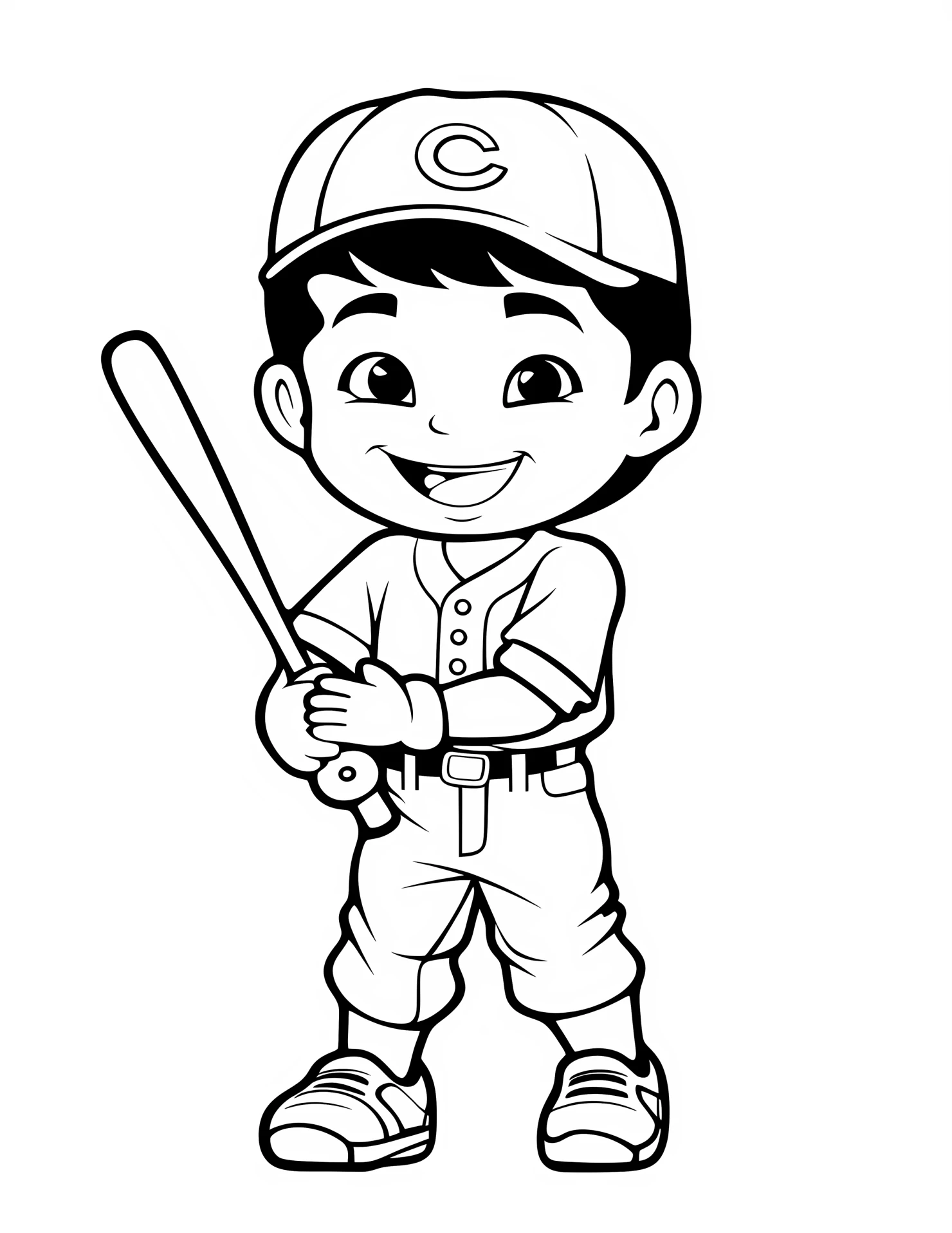 Third baseman for kids coloring page on white color background #33053