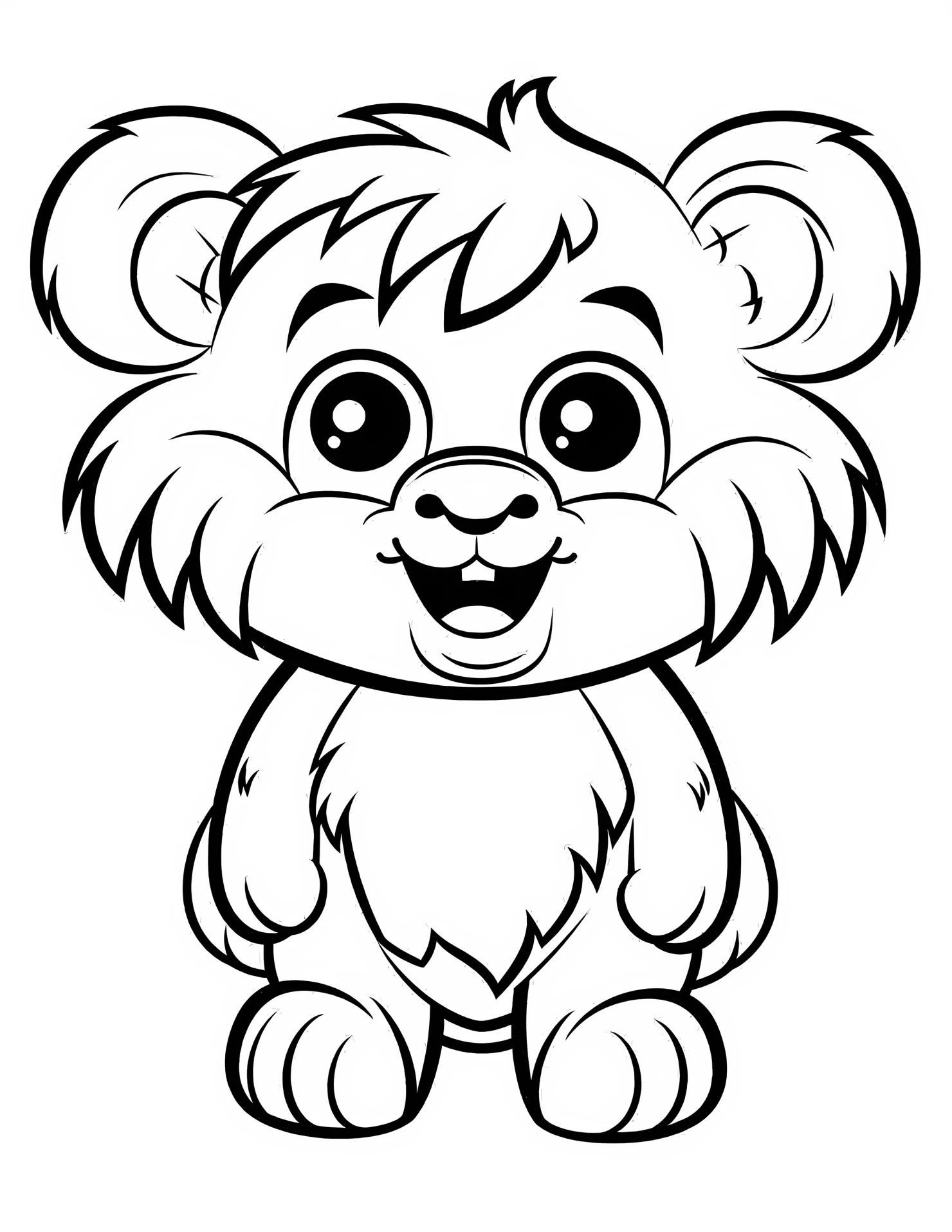 Tiger for kids coloring page on white color background #33080