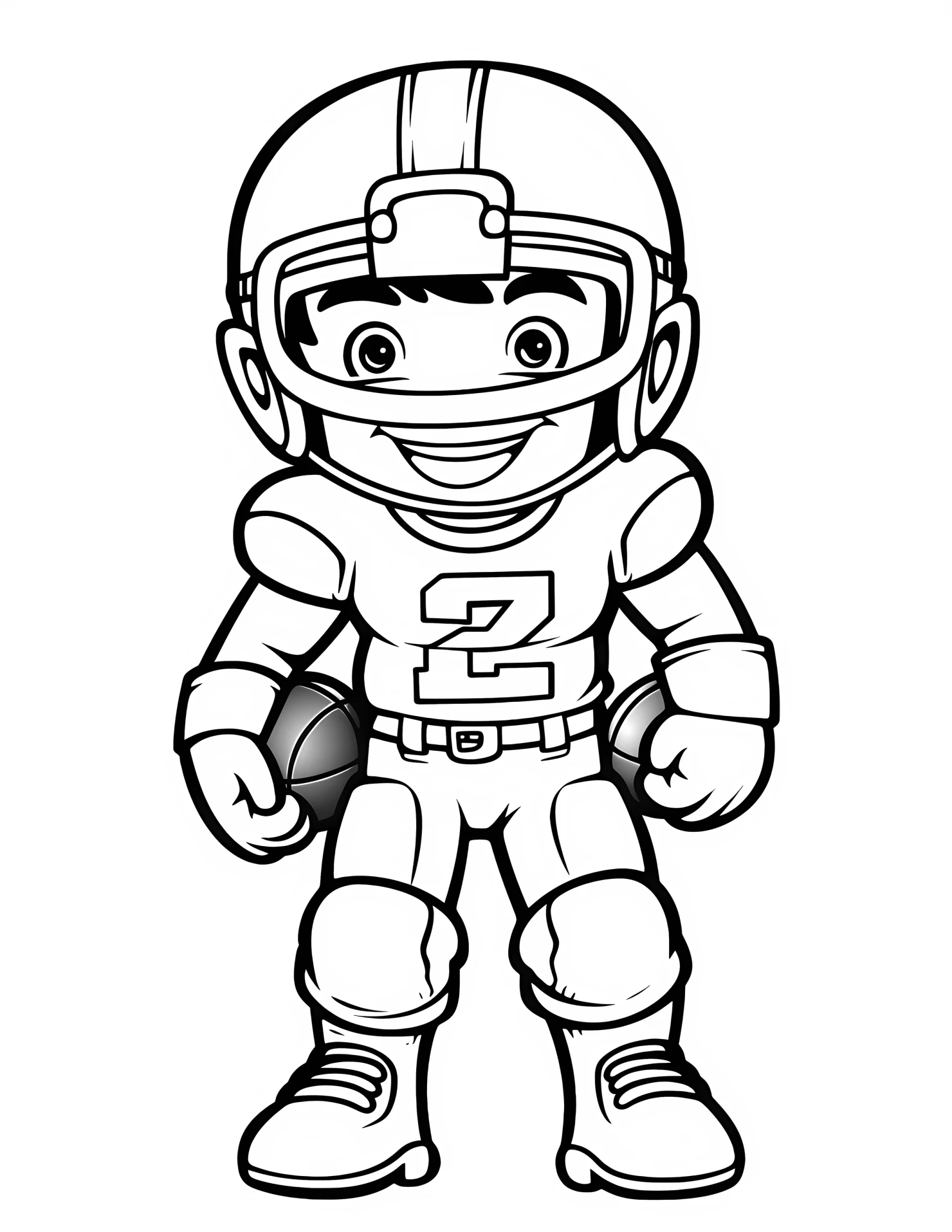 Tight end for kids coloring page on white color background #33089