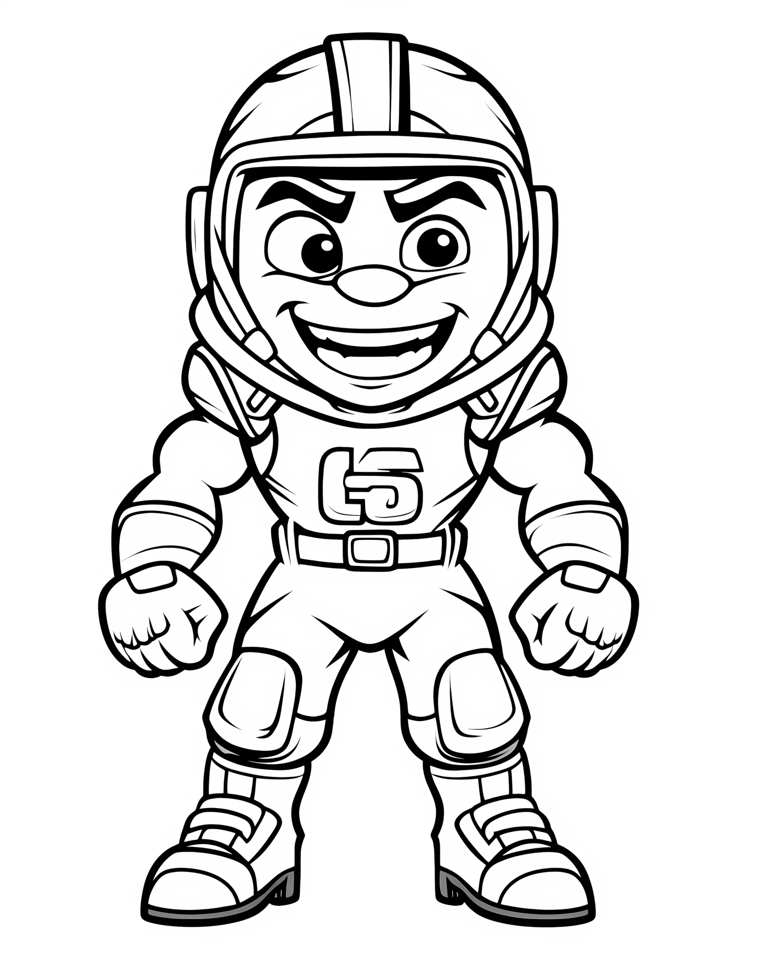 Tight end for kids coloring page on white color background #33090