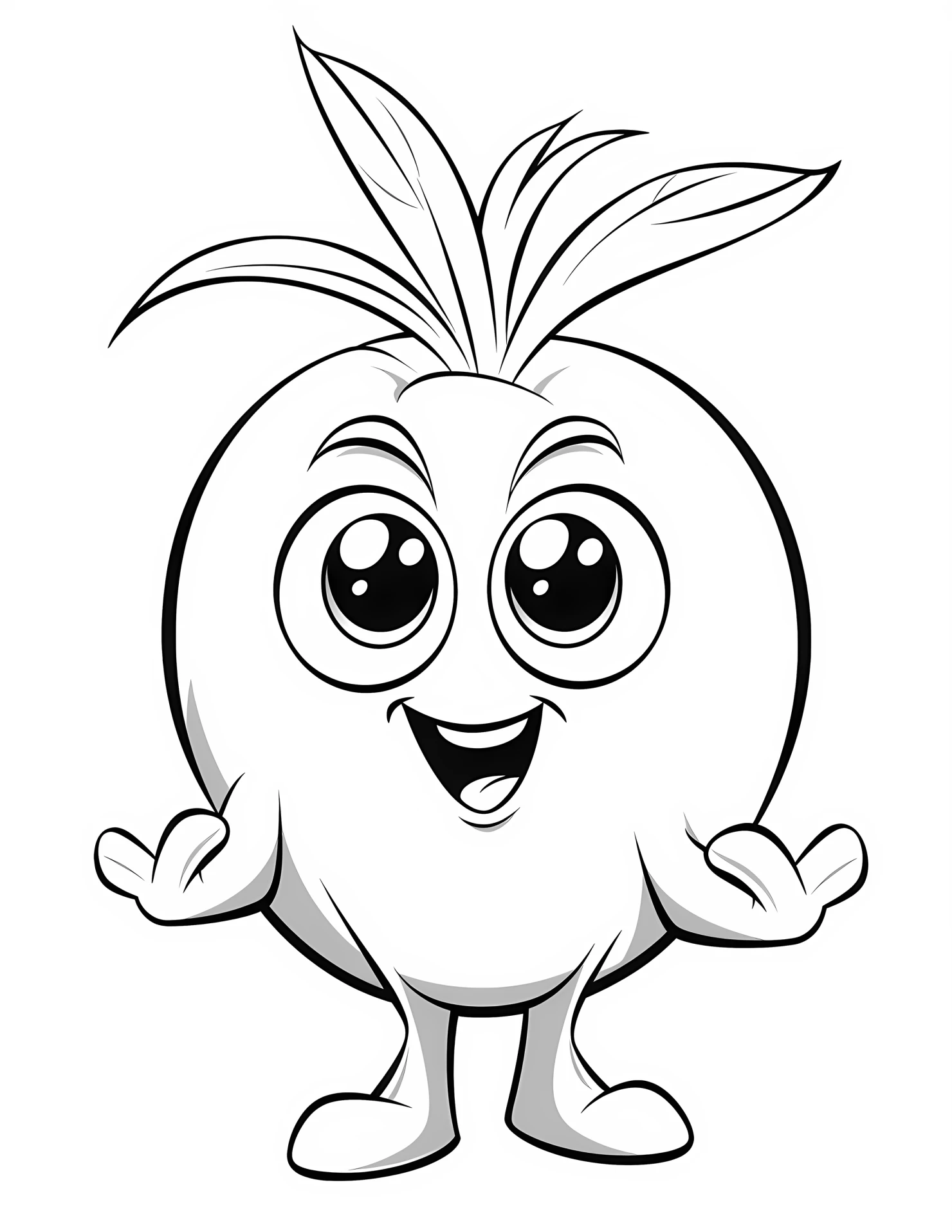Tomato for kids coloring page on white color background #33095