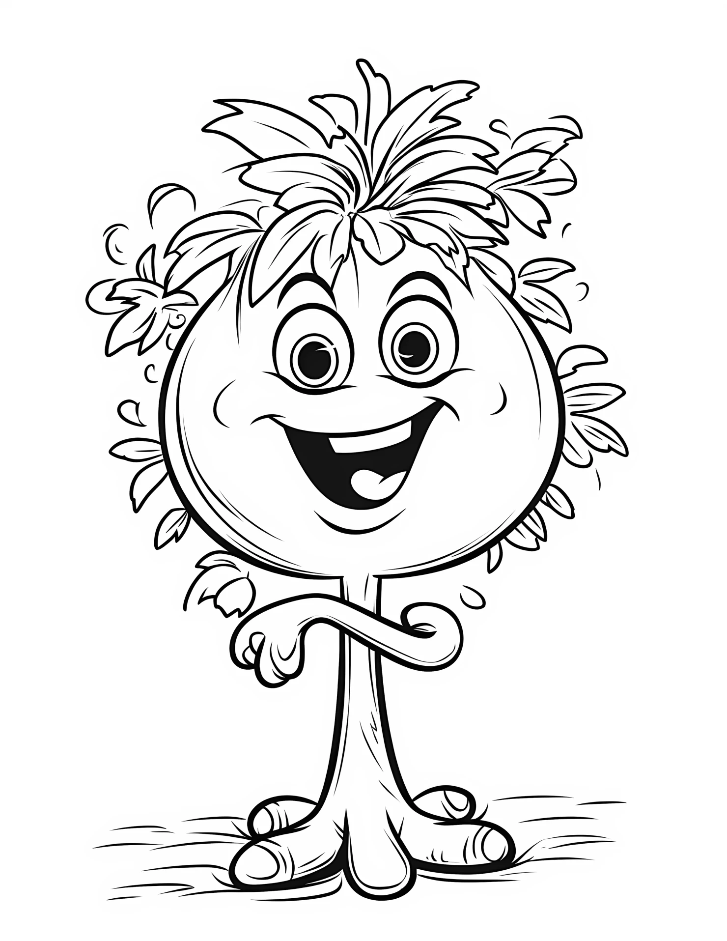Tomato for kids coloring page on white color background #33096