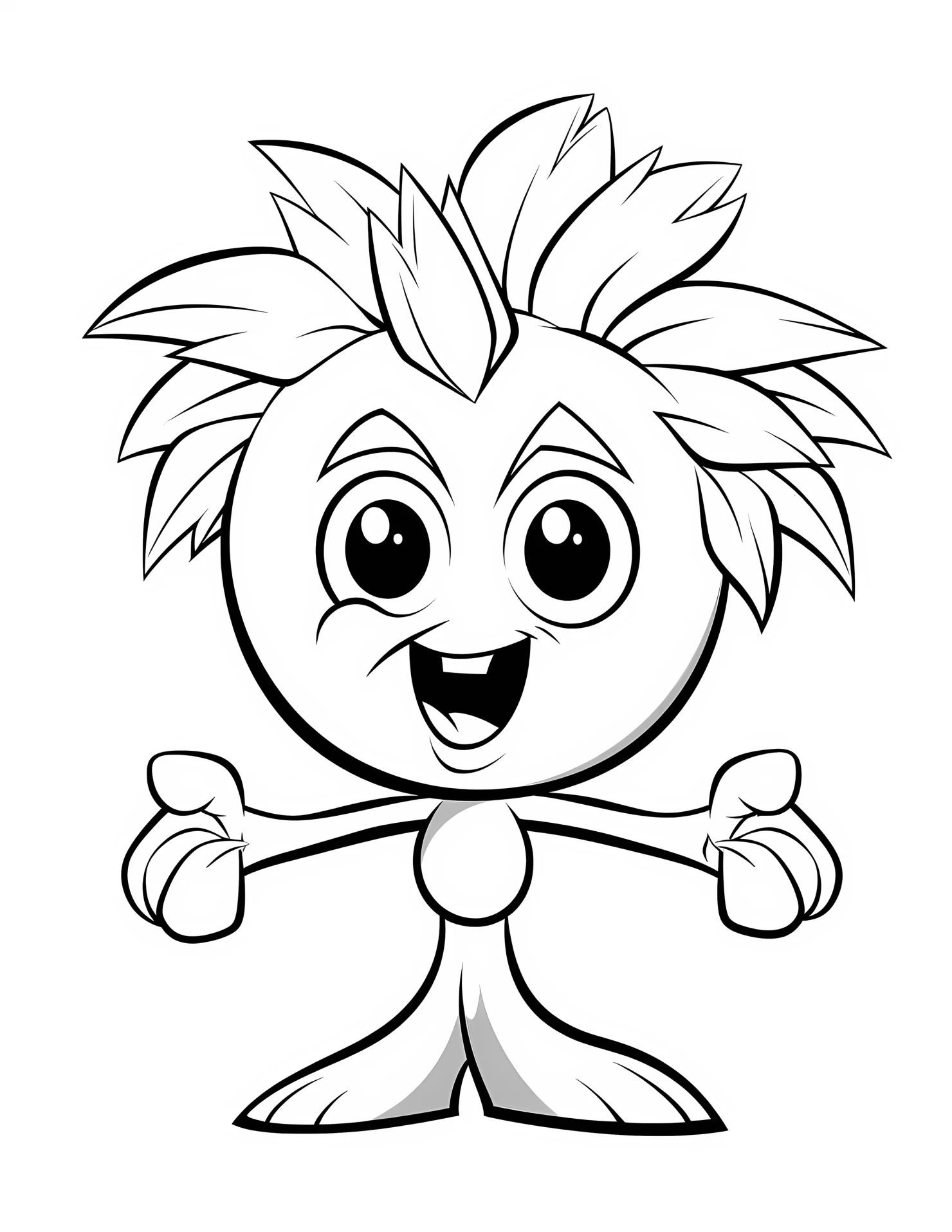 Tomato for kids coloring page on white color background #33101