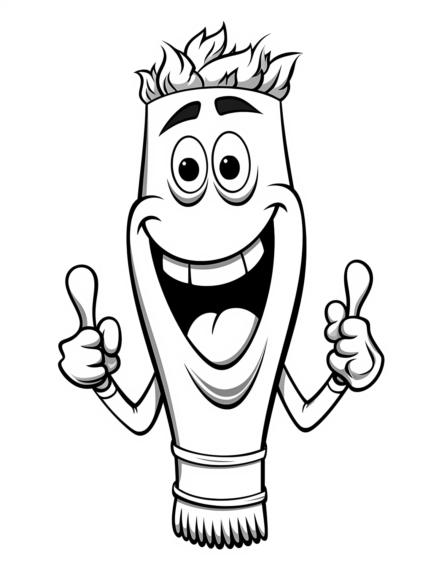 Torch for kids coloring page on white color background #33108
