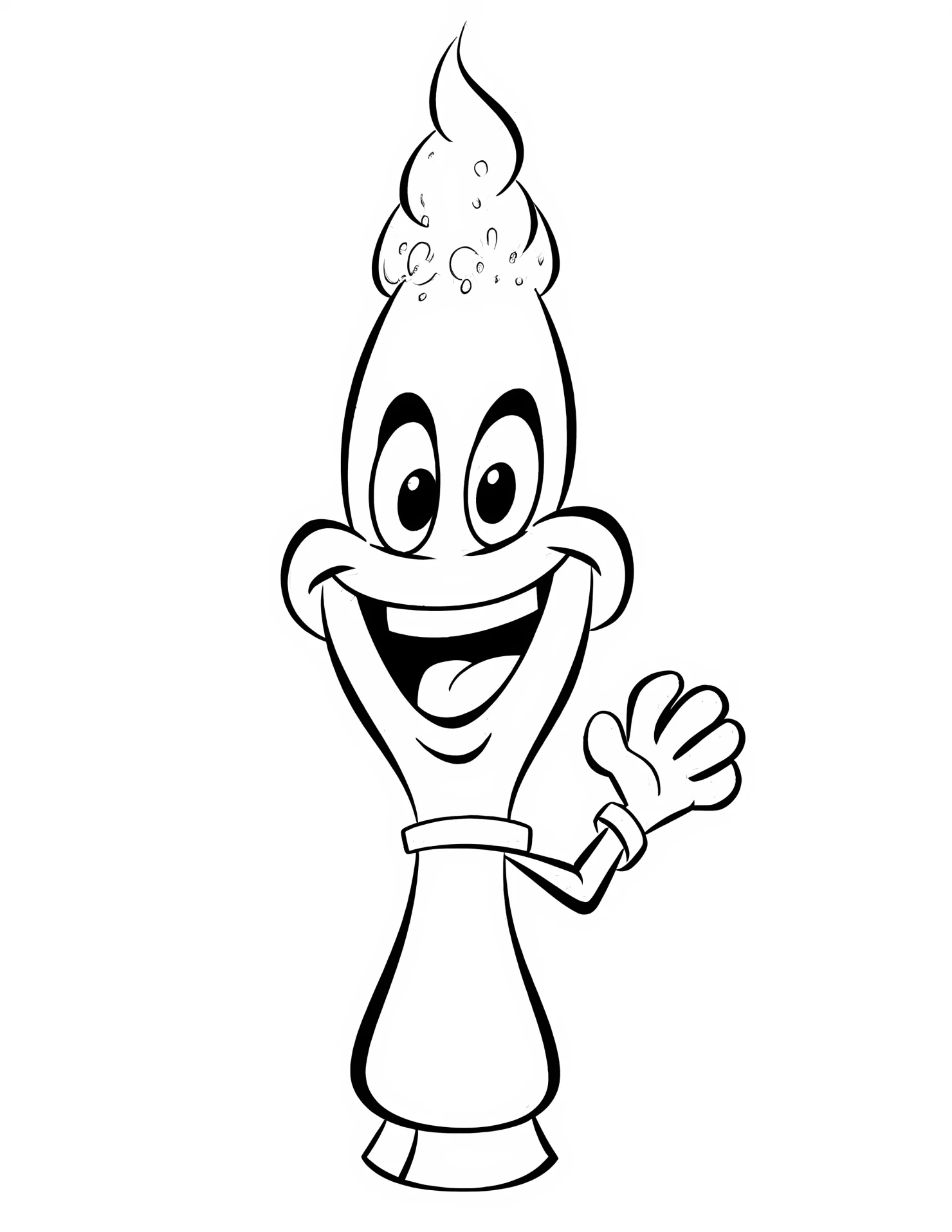 Torch for kids coloring page on white color background #33109