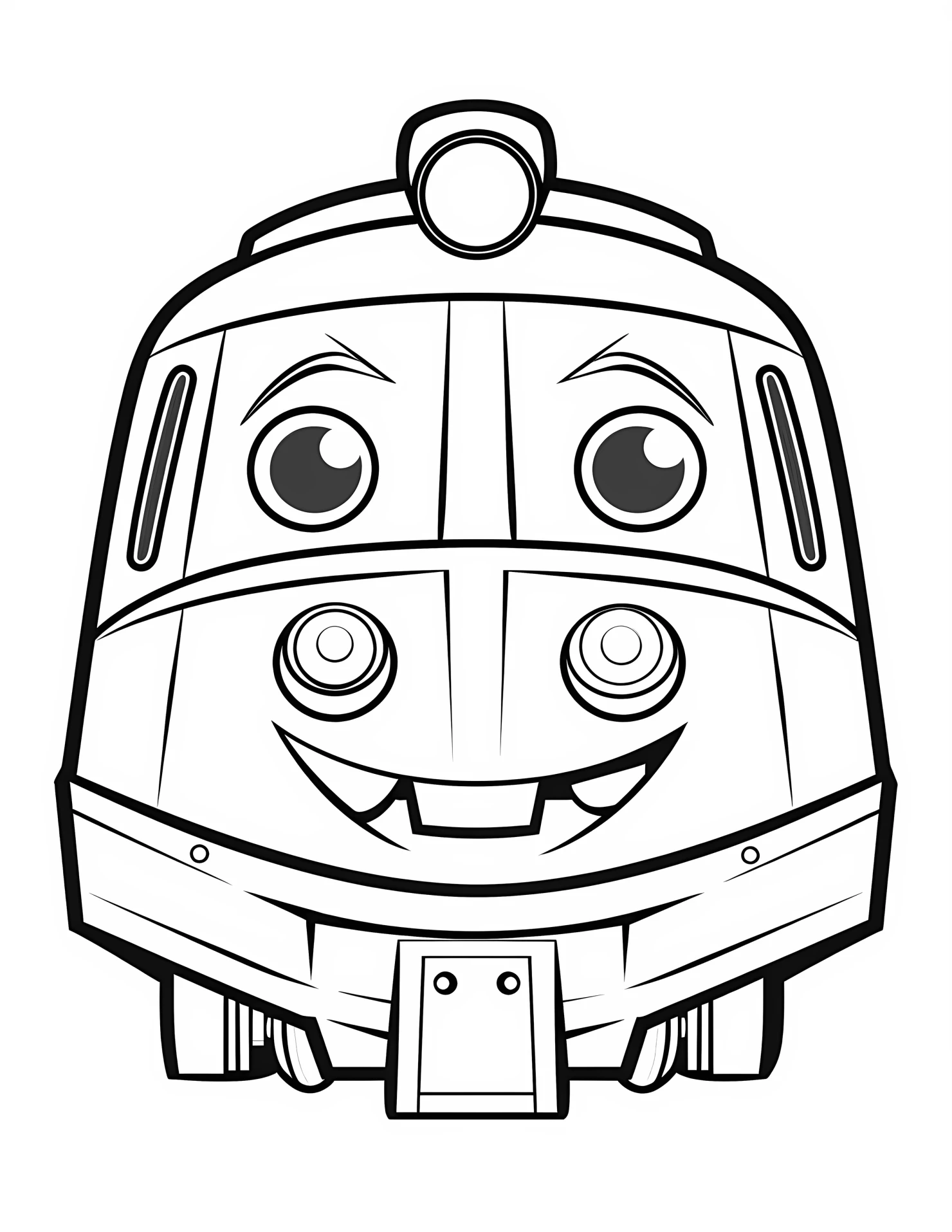 Train for kids coloring page on white color background #33138